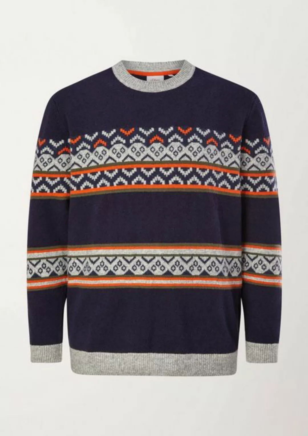 s.Oliver Strickpullover Pullover mit Fair-Isle-Muster günstig online kaufen