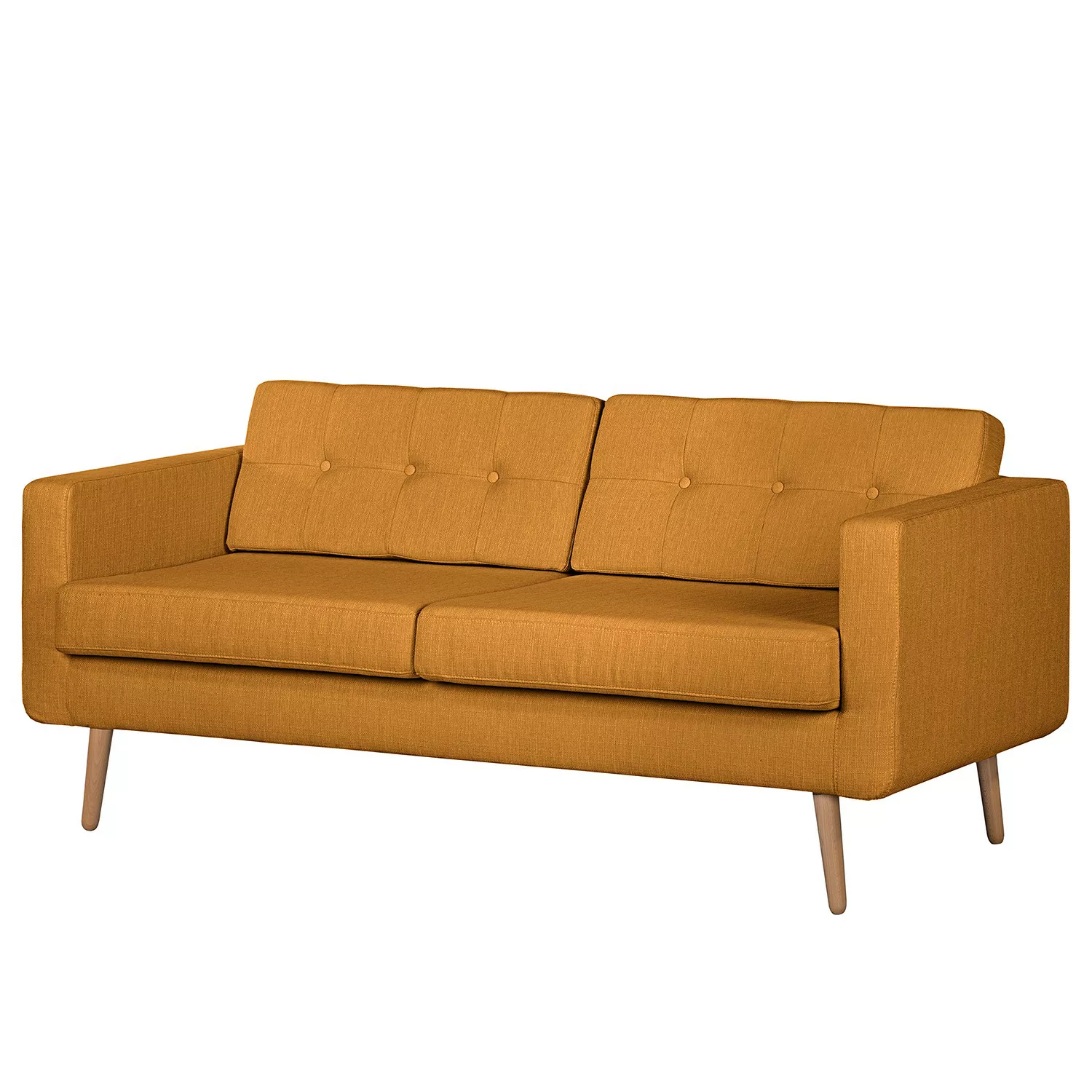 home24 Mørteens Sofa Croom I 3-Sitzer Senfgelb Webstoff 184x84x81 cm (BxHxT günstig online kaufen