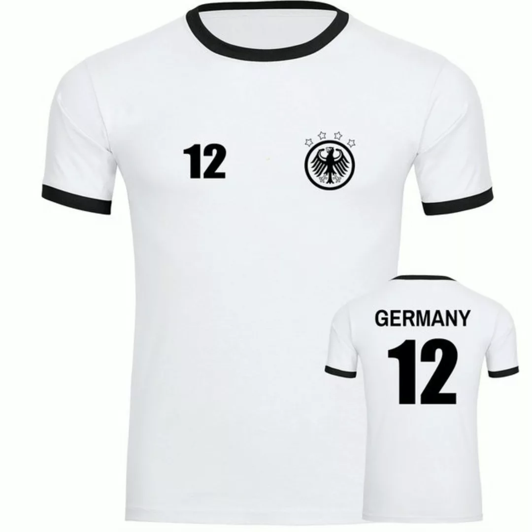 multifanshop T-Shirt Kontrast Germany - Adler Retro Trikot 12 - Männer günstig online kaufen