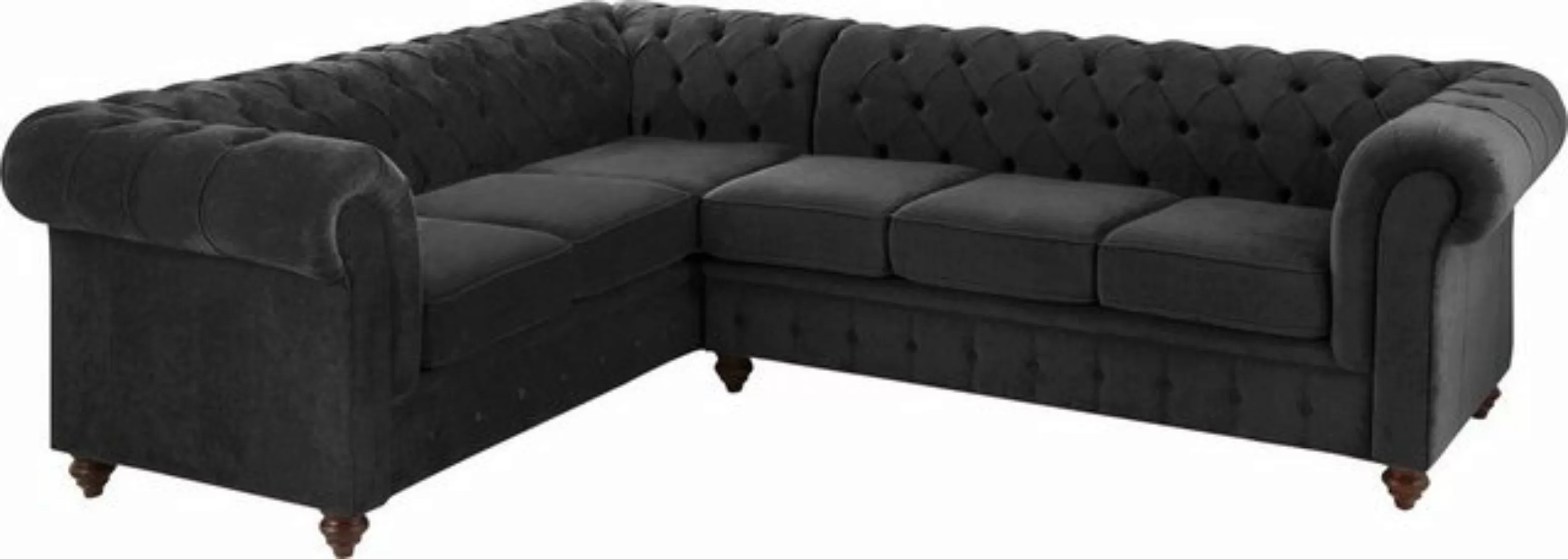 Home affaire Chesterfield-Sofa Duc Ecksofa L-Form, hochwertige Knopfheftung günstig online kaufen