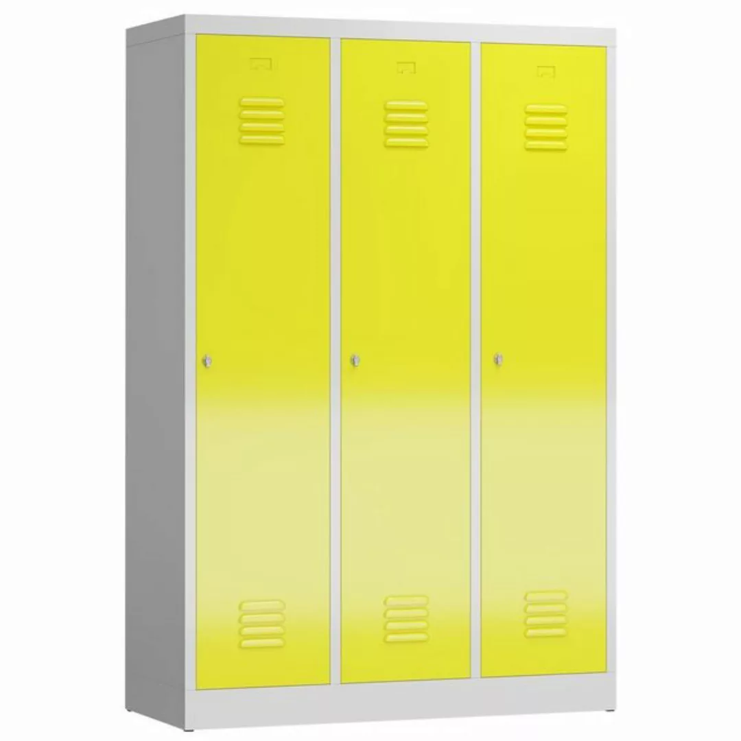 Steelboxx Spind ClassiX Garderobenschrank, 3 Abteile mit S/W-Trennung, 1800 günstig online kaufen