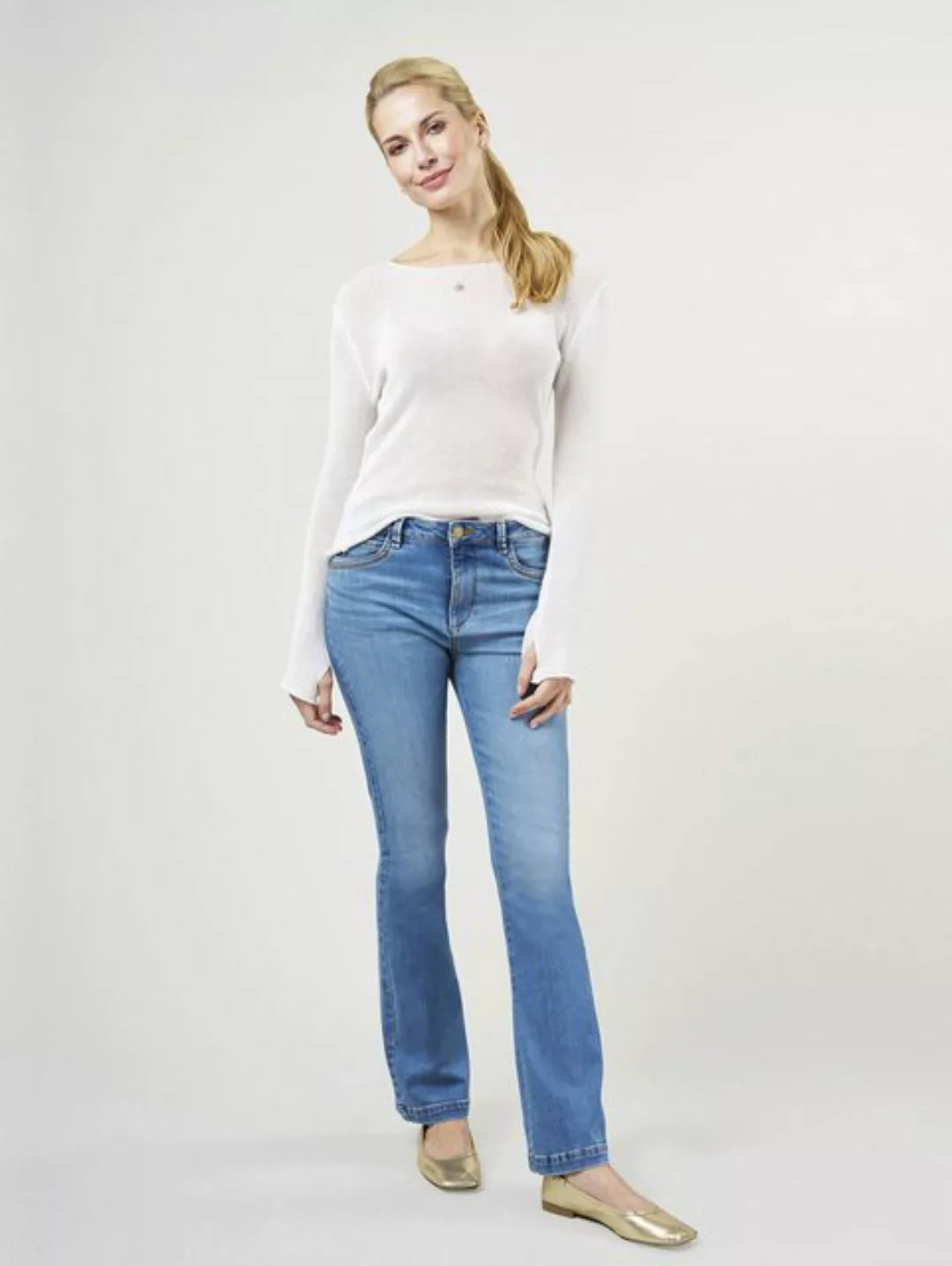 BLUE FIRE Bootcut-Jeans Jeans Vicky Bootcut BGreen Aqua günstig online kaufen