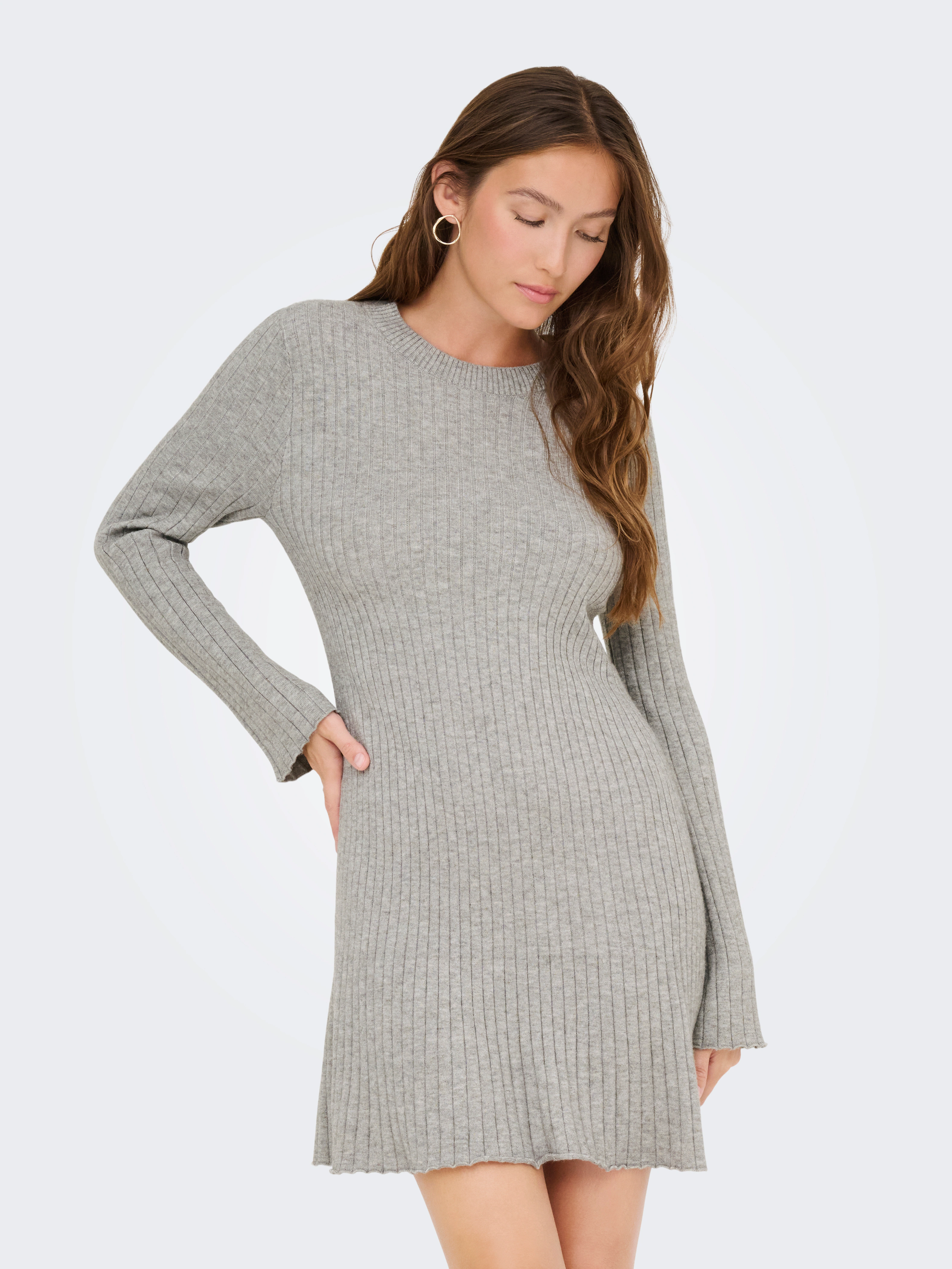 ONLY Minikleid "ONLMICHELLA LS O-NECK DRESS KNT", Sommerkleid günstig online kaufen