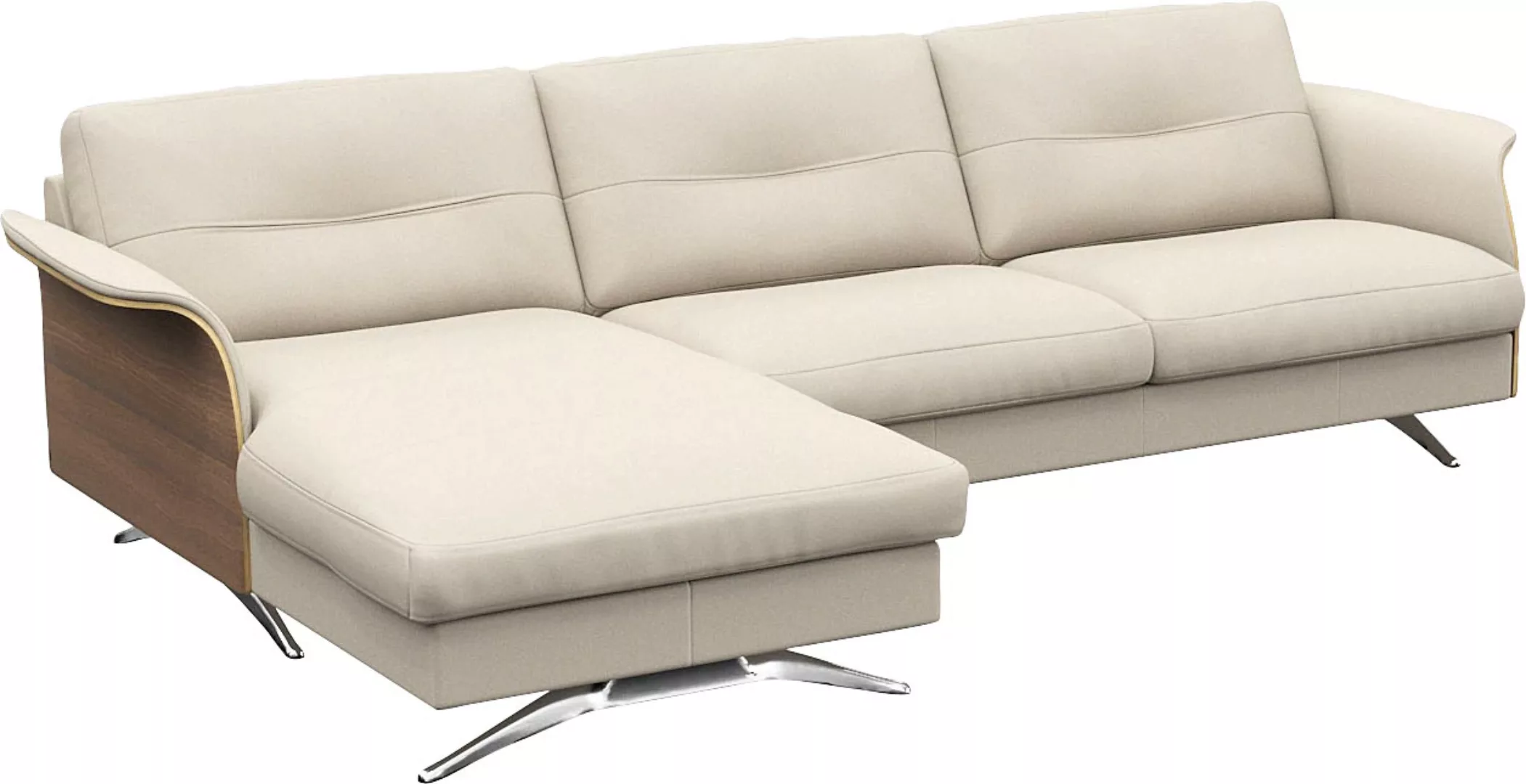 FLEXLUX Ecksofa "Glow, super bequem durch hochwertigem Sitzaufbau mit Feder günstig online kaufen