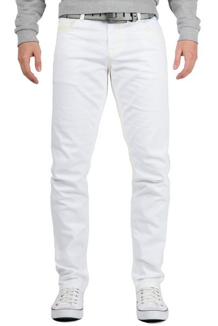 Cipo & Baxx Slim-fit-Jeans Herren Hose BA-CD319C W36/L32 (1-tlg) in Weiß mi günstig online kaufen