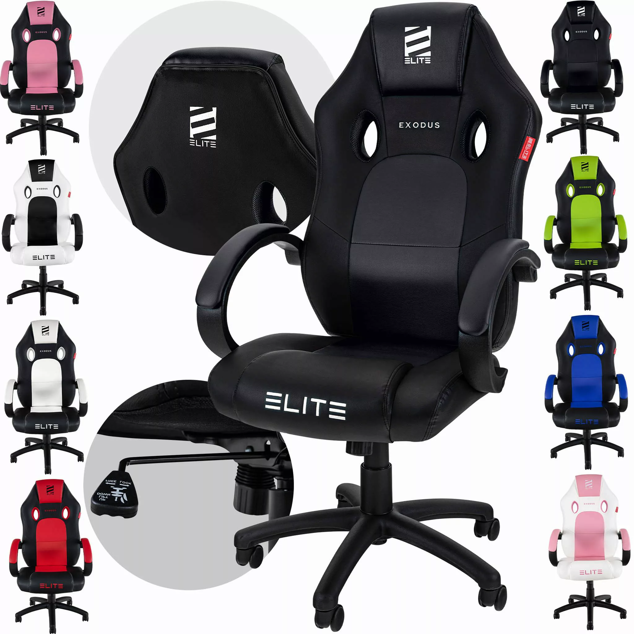 ELITE Gaming Gaming-Stuhl Ergonomischer Gamingstuhl Exodus günstig online kaufen