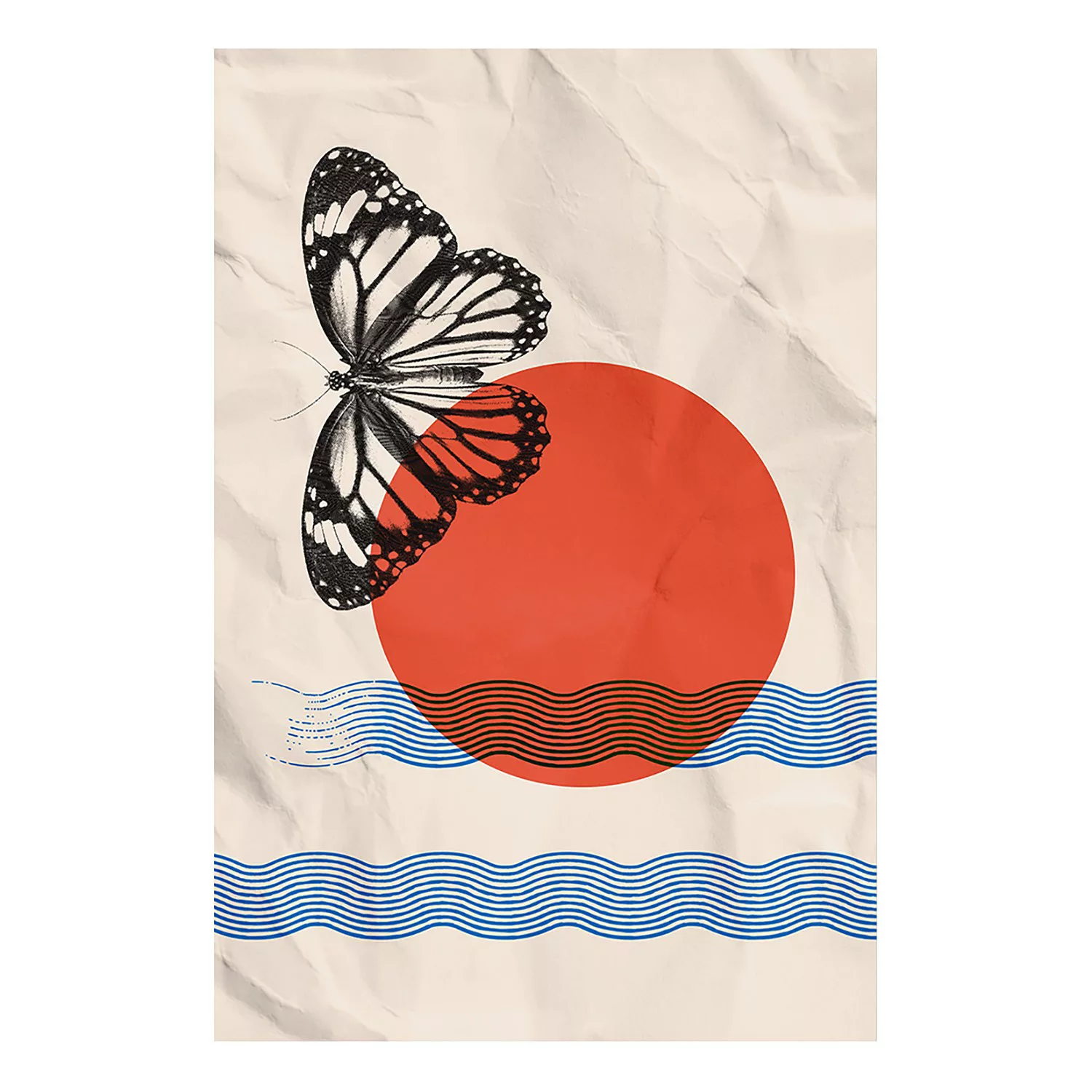artgeist Wandbild Butterfly and Sunrise (1 Part) Vertical mehrfarbig Gr. 40 günstig online kaufen