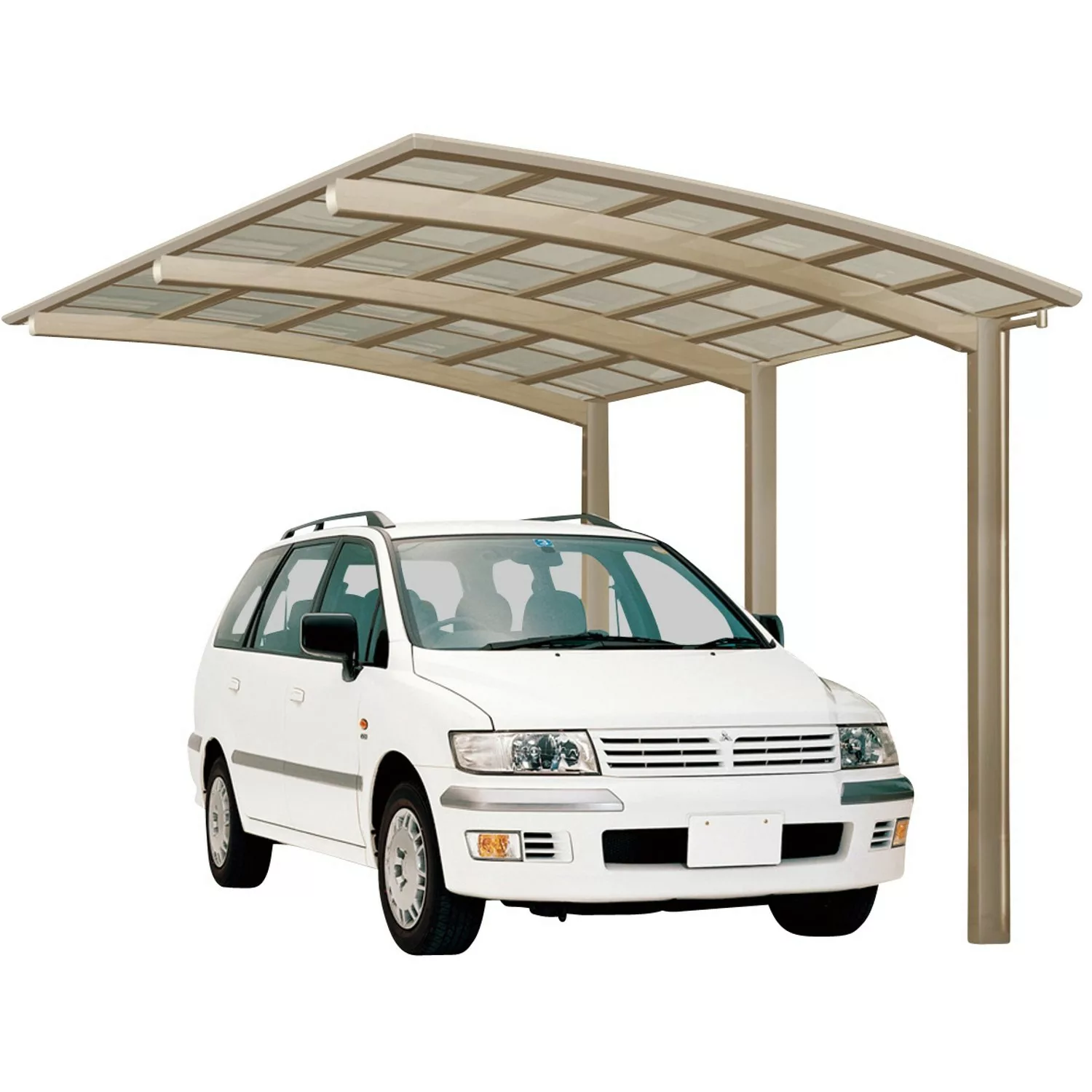 Ximax Alu Carport Portoforte Typ 110 Edelstahl-Look XS 241x495cm Sonderfert günstig online kaufen