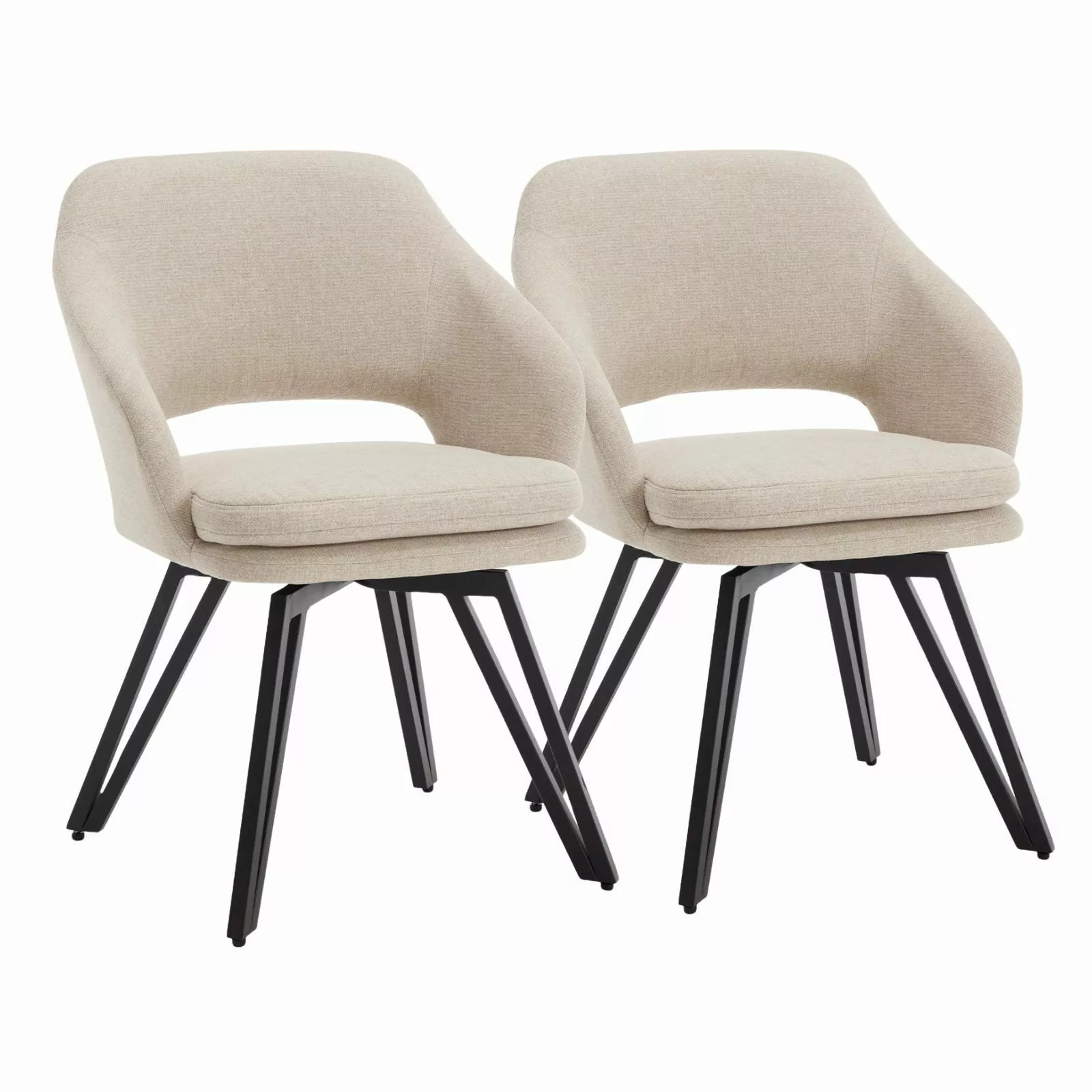 CHAIRUS Esszimmerstuhl 2er Set Leinen/Chenille-Esszimmerstühle mit günstig online kaufen