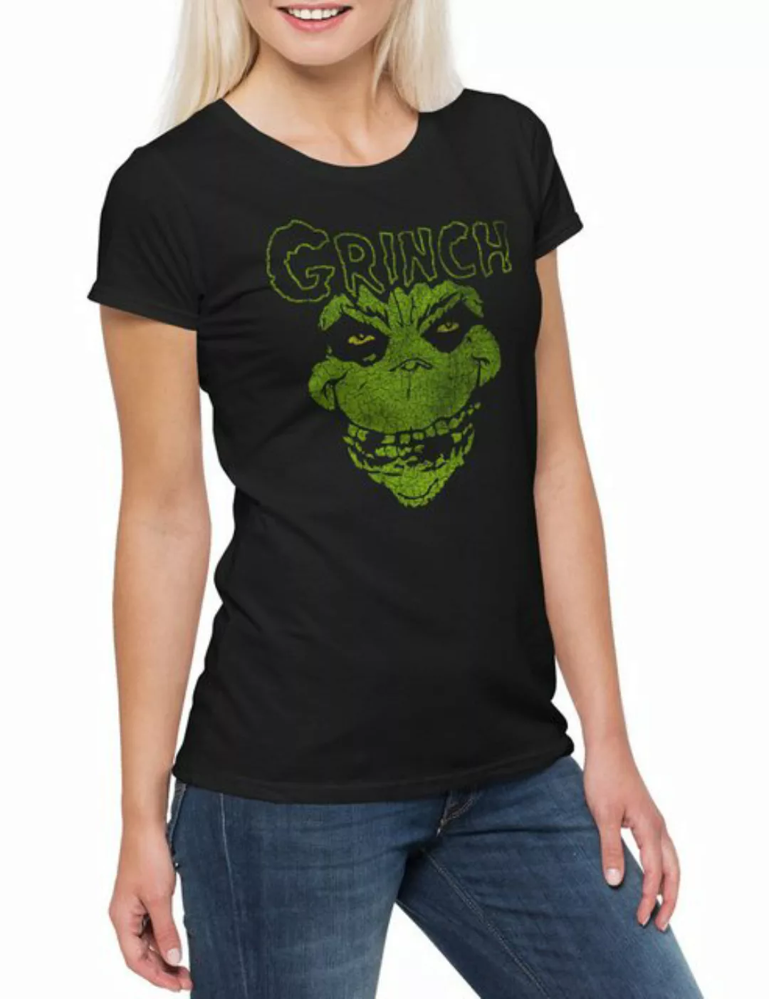 Urban Backwoods Print-Shirt Grinchfits Damen T-Shirt The Mis Curtis Fit Fit günstig online kaufen