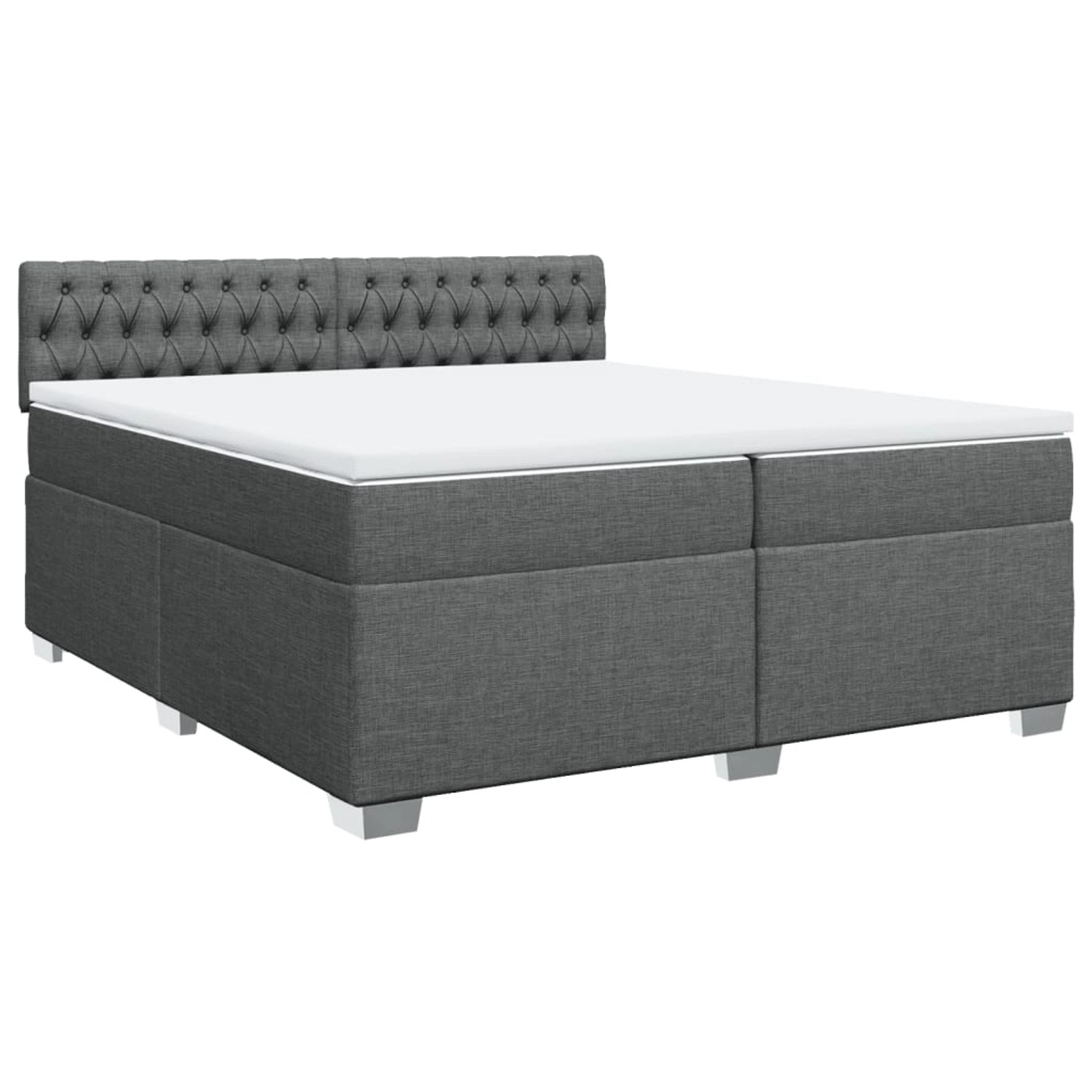 vidaXL Boxspringbett, Boxspringbett mit Matratze Taupe 200x200 cm Stoff günstig online kaufen