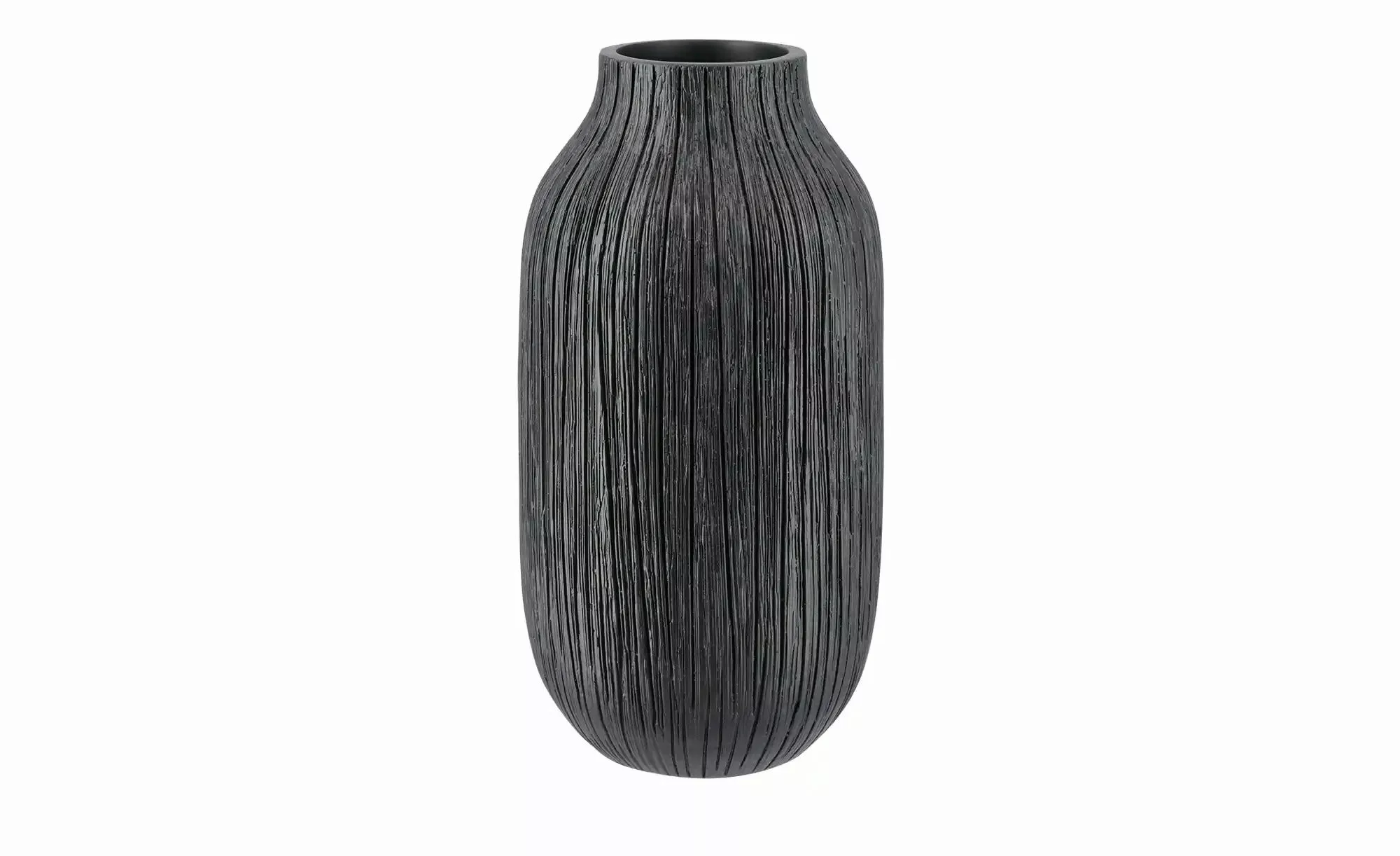 HOME STORY Deko Vase   ¦ schwarz ¦ Polyresin (Kunstharz) ¦ Maße (cm): H: 25 günstig online kaufen