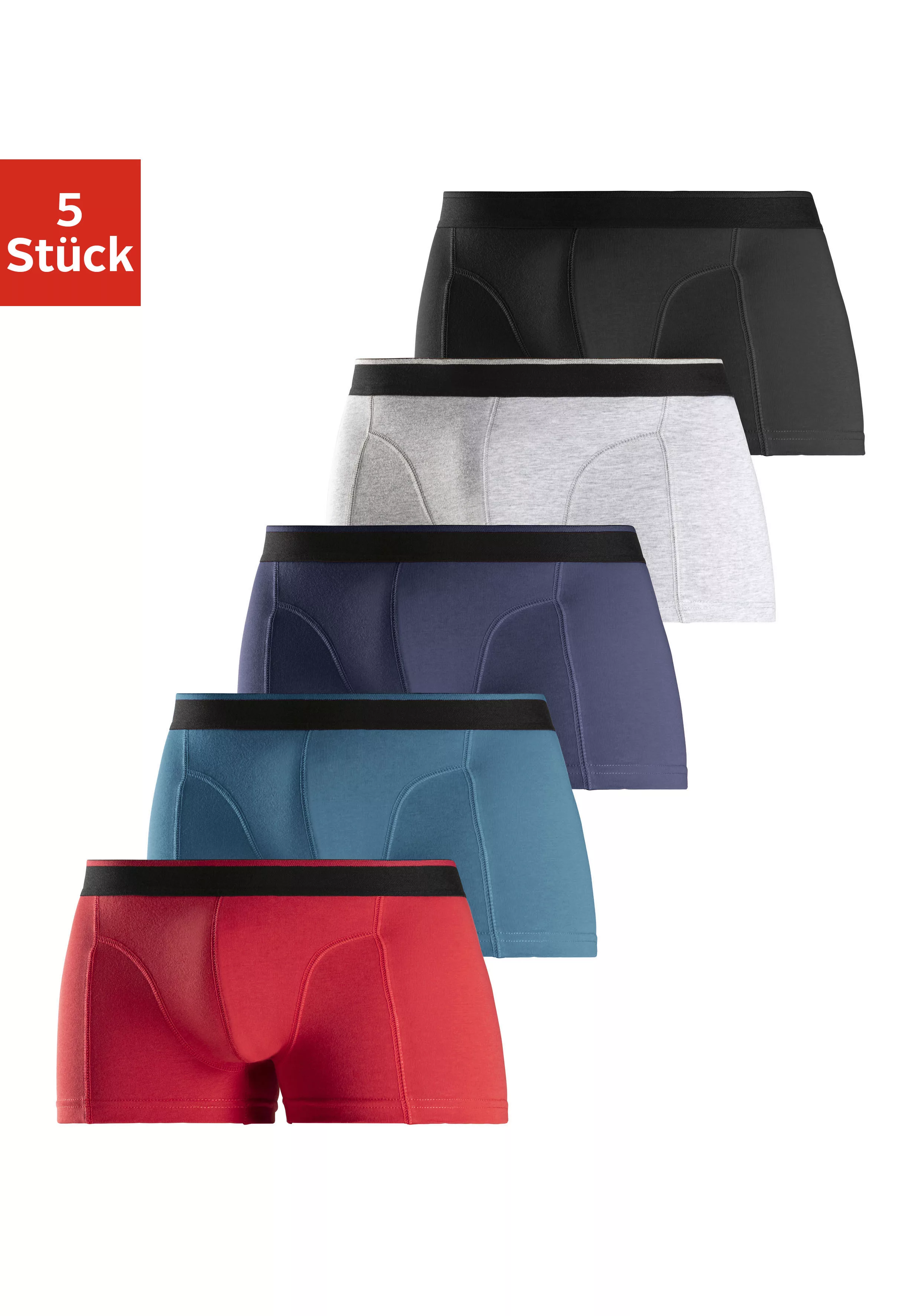 AUTHENTIC LE JOGGER Boxer "Herren Boxershorts", (Packung, 5 St.), aus Baumw günstig online kaufen