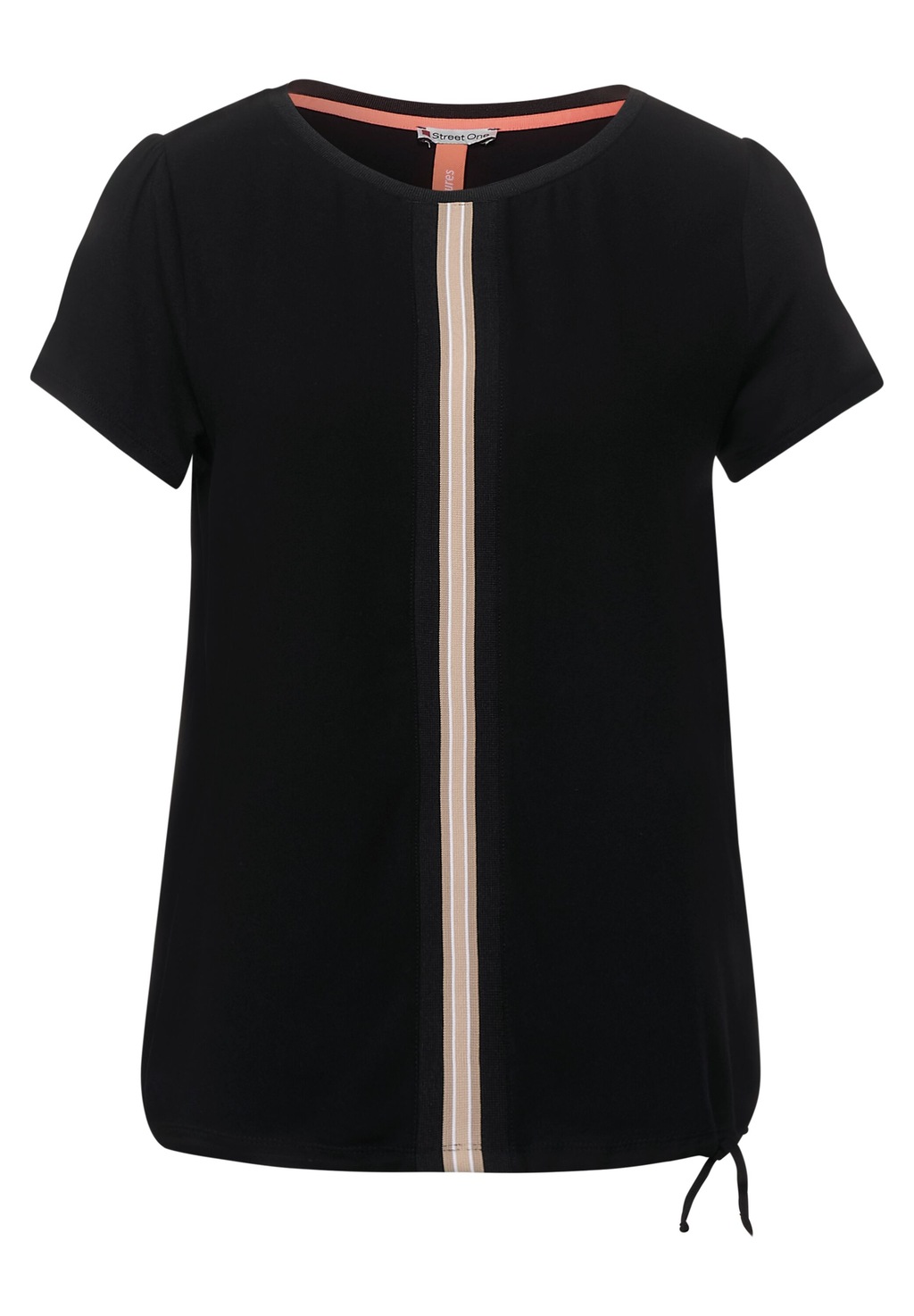 STREET ONE T-Shirt, mit Rippstrickdetails günstig online kaufen
