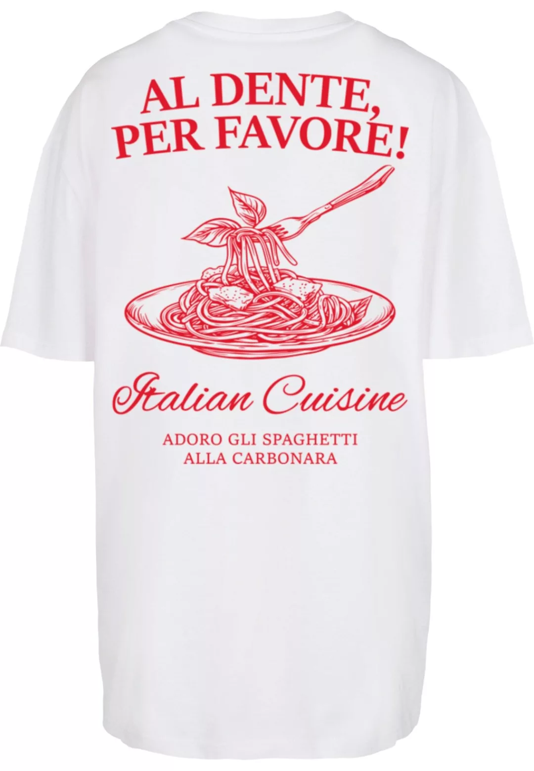 Merchcode T-Shirt "Merchcode Ladies Al Dente Per Favore Oversized Tee", (1 günstig online kaufen