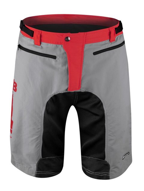 FORCE Fahrradhose FORCE Shorts MTB-11 grau-schwarz-rot, mit Innenhose & Gel günstig online kaufen