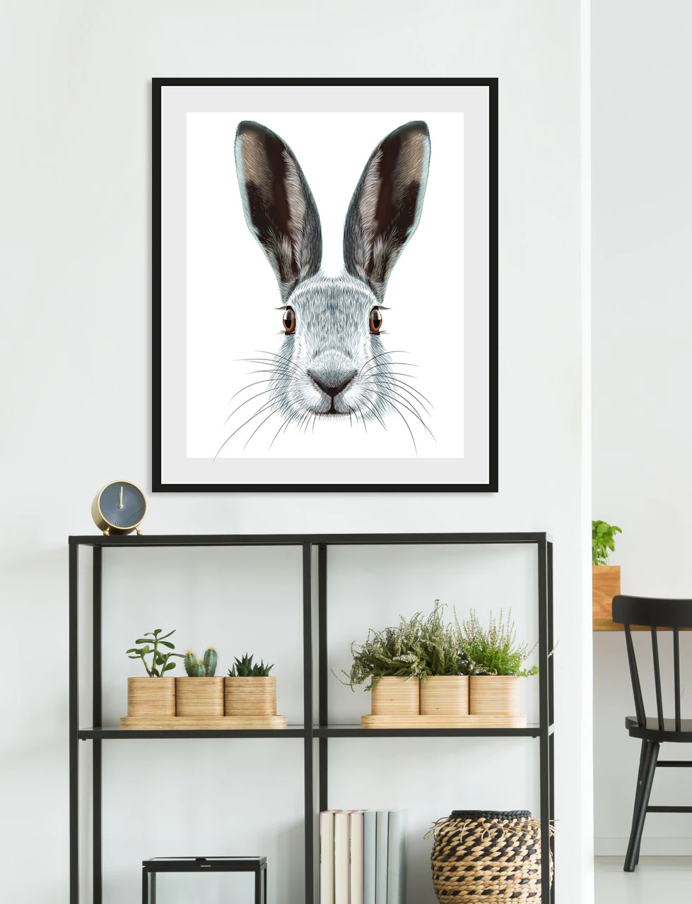 queence Bild "Selma", Hase-Hasen-Schwarz-Weiß-Kunst-Haustiere, (1 St.), HD günstig online kaufen