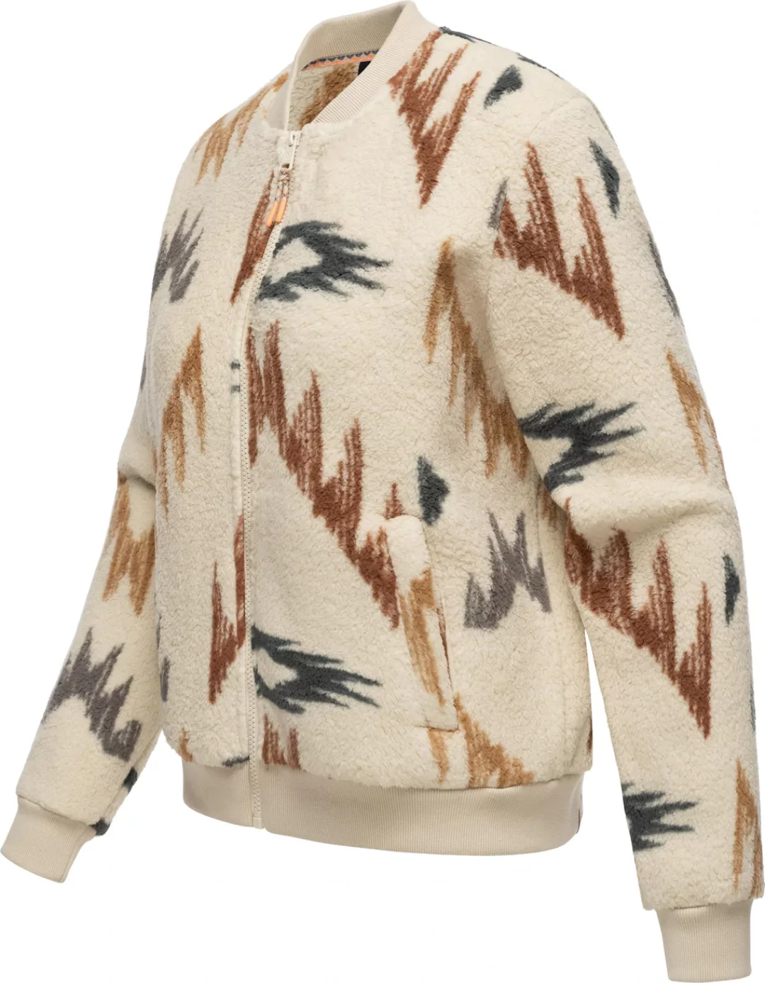 Ragwear Plüschjacke Cairro Aztec Modische Damen Fleecejacke im Inkamuster günstig online kaufen