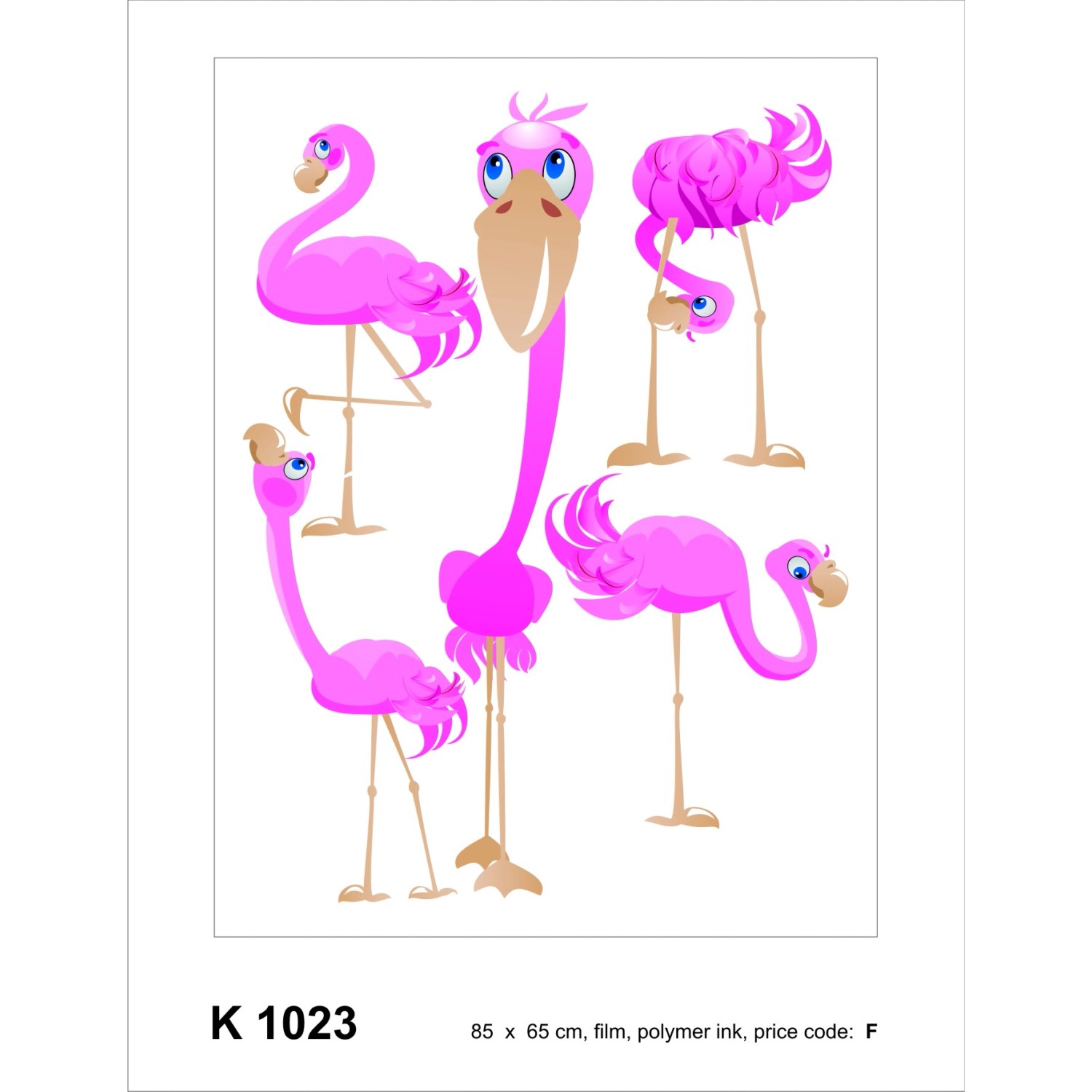 Sanders & Sanders Wandtattoo Flamingos Rosa 65 x 85 cm 600310 günstig online kaufen