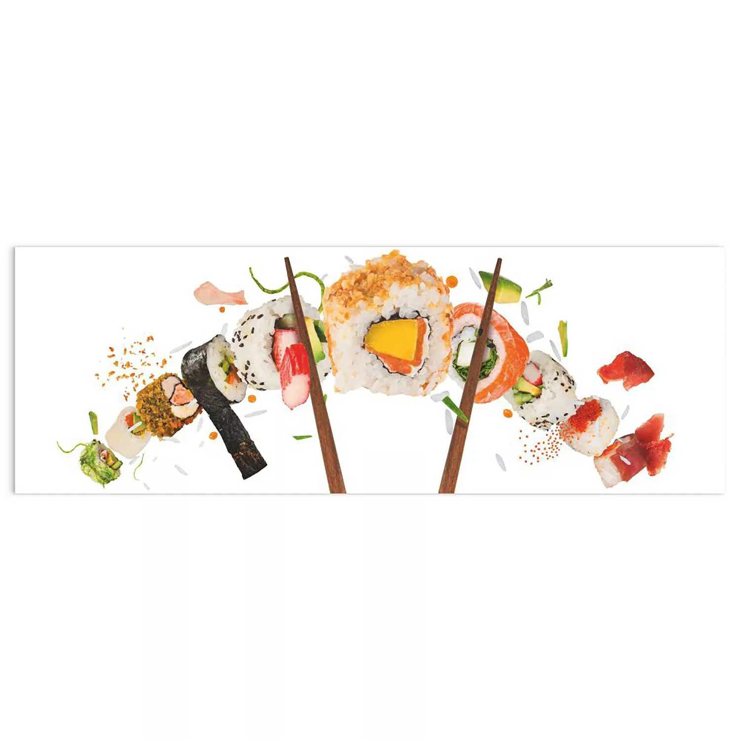 Reinders! Glasbild »Glasbild Sushi Gesund - Fisch - Reis - Japanisch«, Esse günstig online kaufen