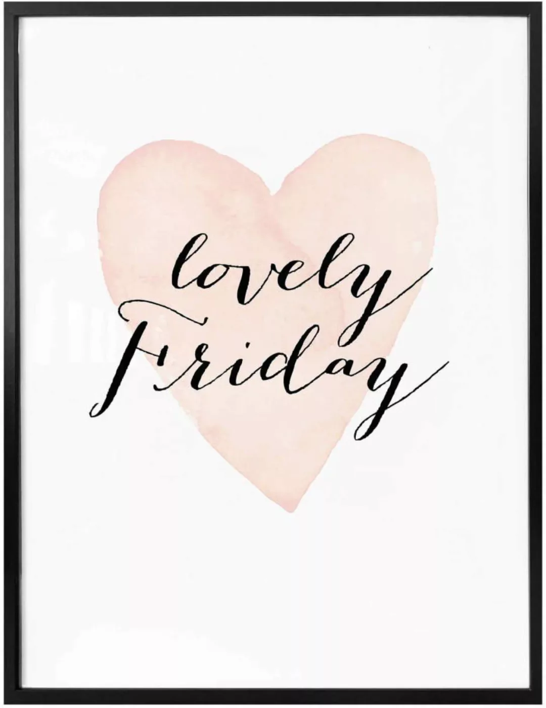 Wall-Art Poster "lovely Friday Affirmationen", Schriftzug, (1 St.) günstig online kaufen
