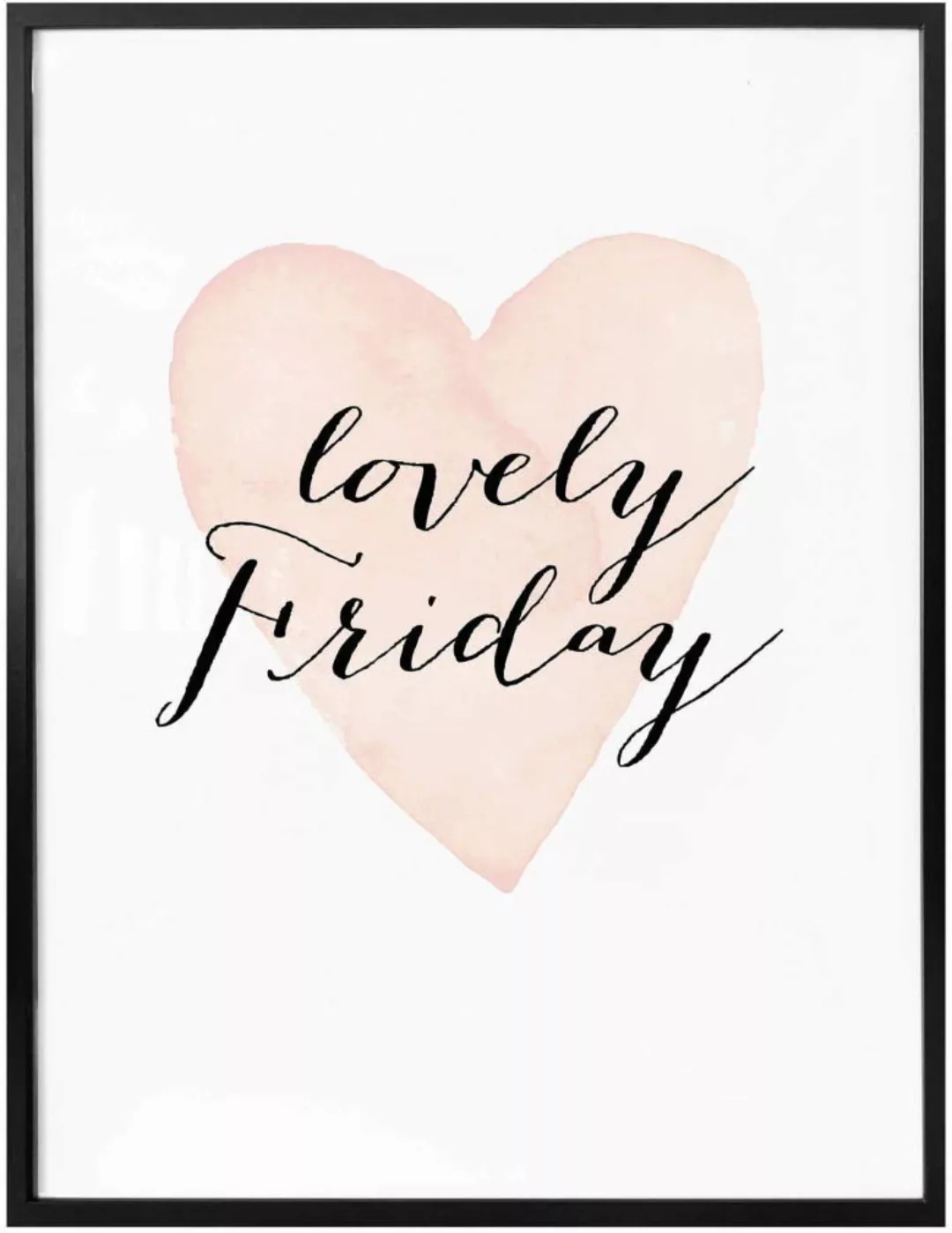 Wall-Art Poster »lovely Friday Affirmationen«, Schriftzug, (1 St.), Poster günstig online kaufen