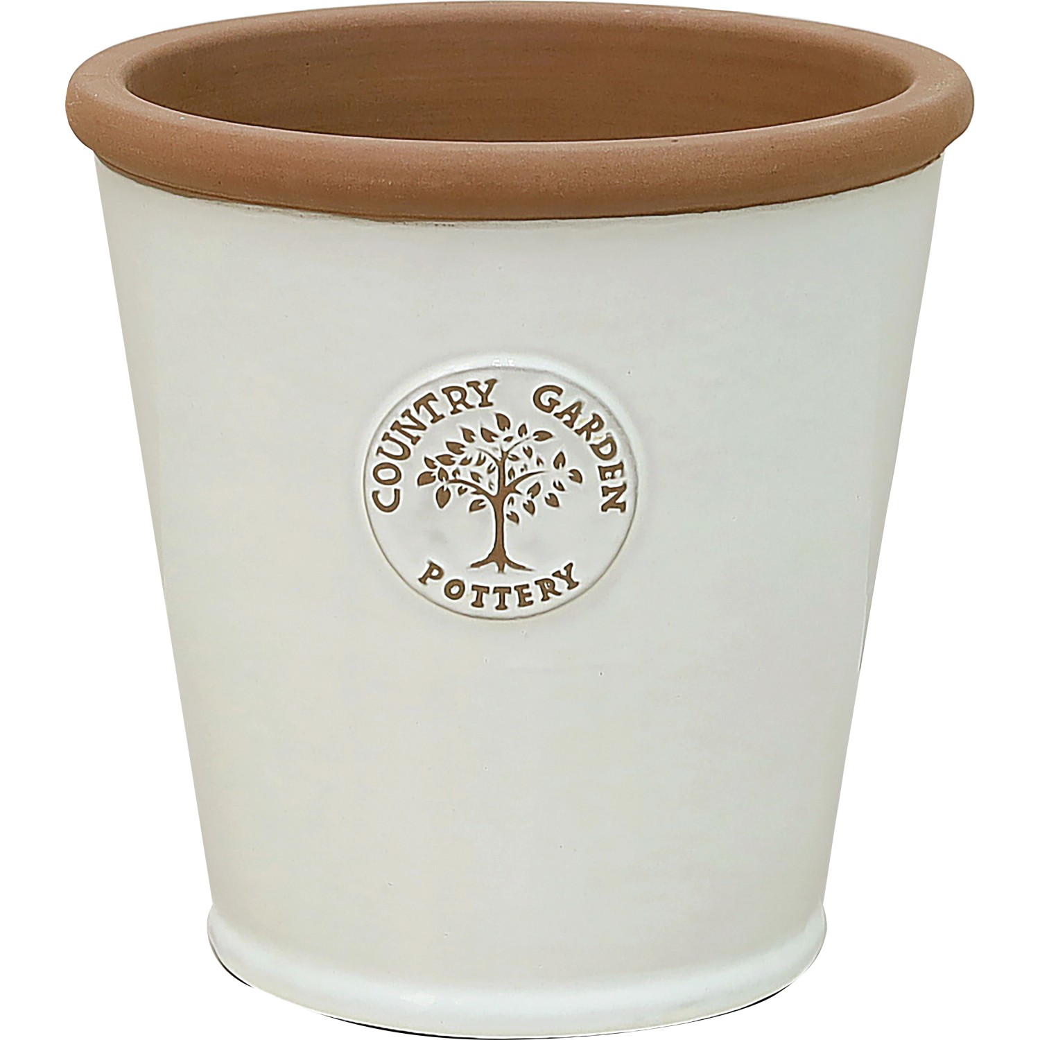 Pflanztopf Country Garden Pottery Keramik Creme 25 cm x 25 cm x 25 cm günstig online kaufen