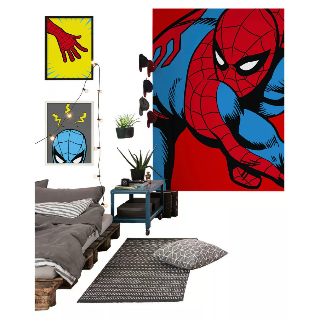 Komar Fototapete Marvel PowerUp Spider-Man Watchout Spiderman B/L: ca. 200x günstig online kaufen