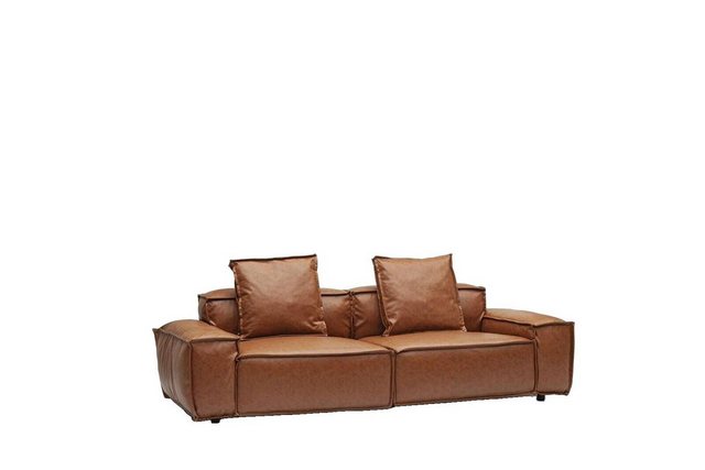 JVmoebel 3-Sitzer Dreisitzer Couch Sitzpolster Braune Gemütliche Sofas Wohn günstig online kaufen