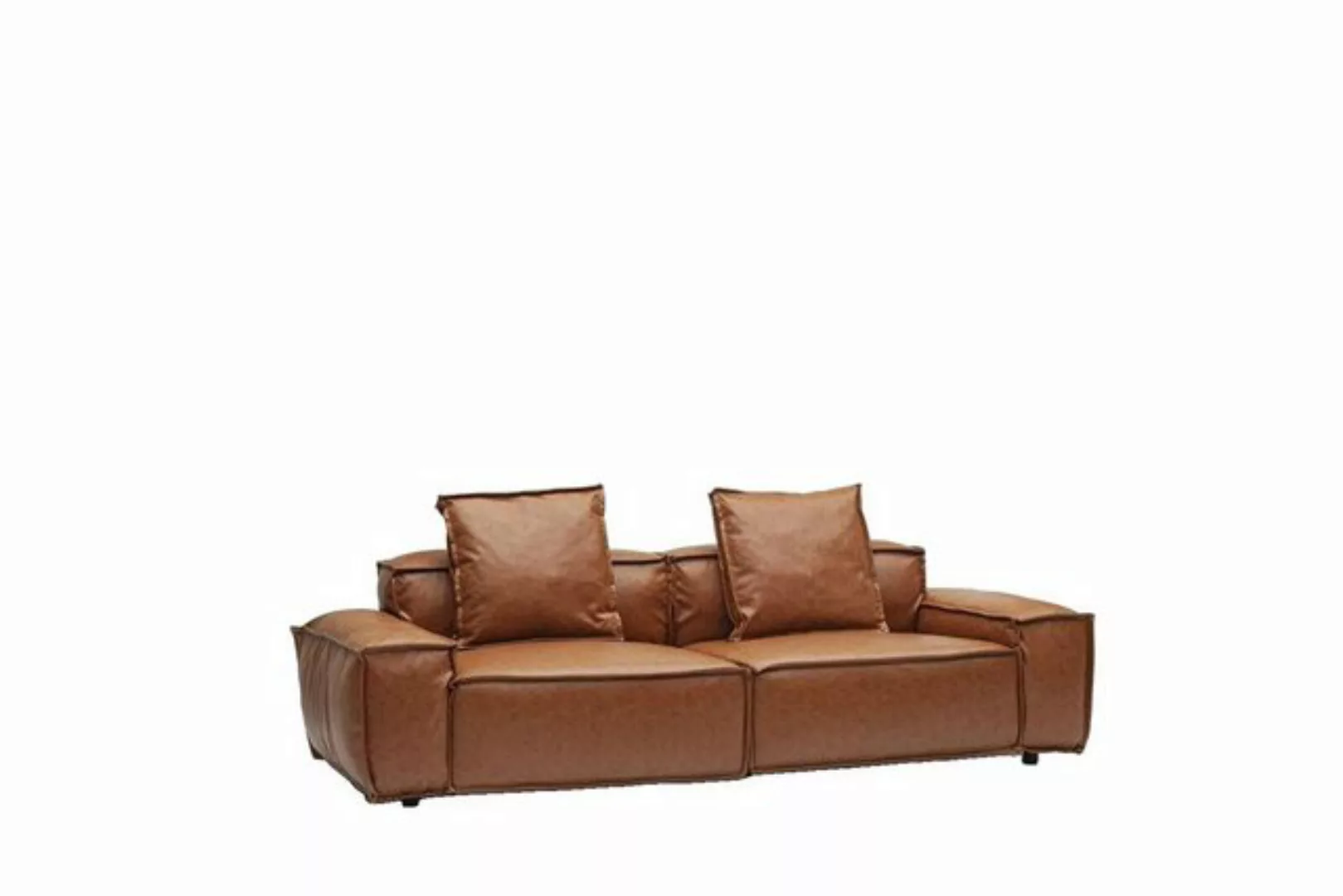 JVmoebel 3-Sitzer Dreisitzer Couch Sitzpolster Braune Gemütliche Sofas Wohn günstig online kaufen