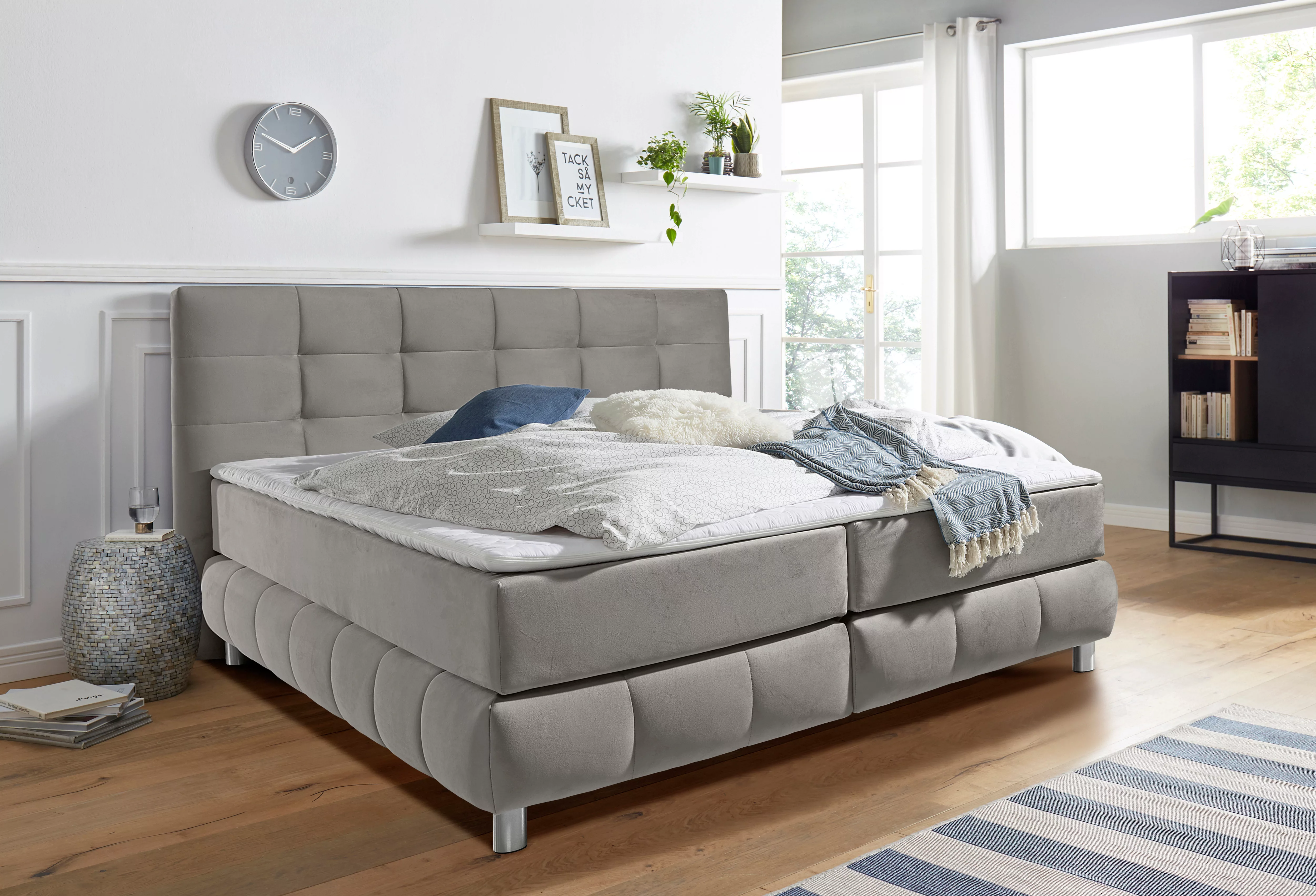 andas Boxspringbett "Salo", incl. Topper, 6 Breiten, 2 Härtegrade, TFK auch günstig online kaufen