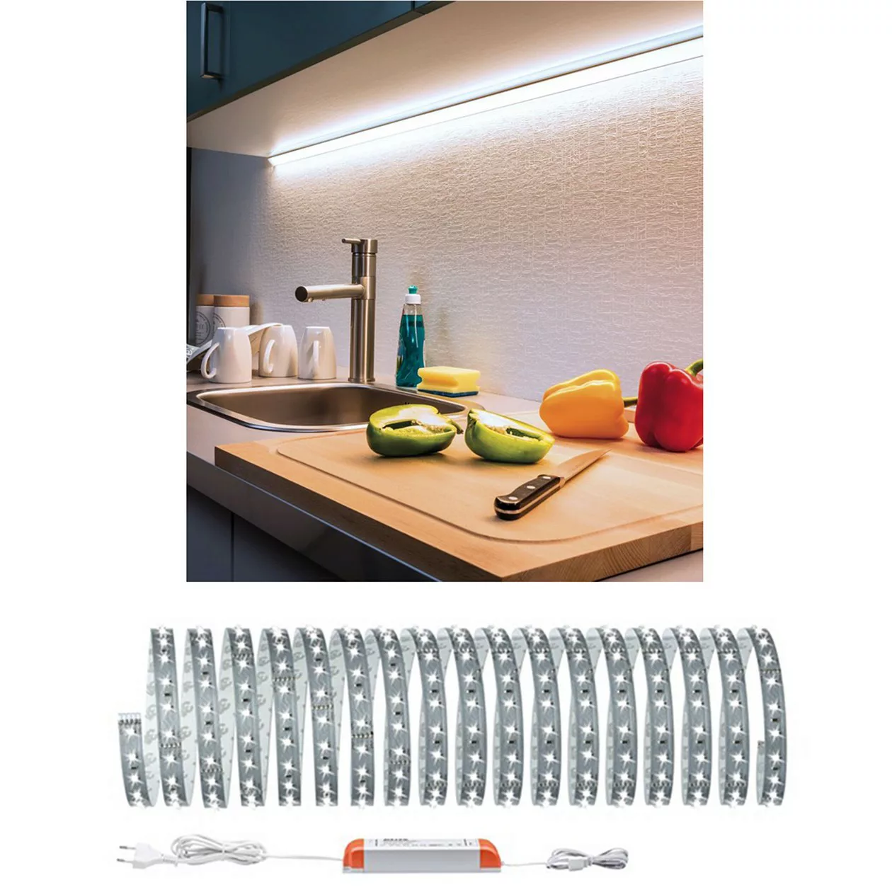 Paulmann "MaxLED 500 LED Strip Tageslichtweiß Basisset 1,5m beschichtet IP4 günstig online kaufen