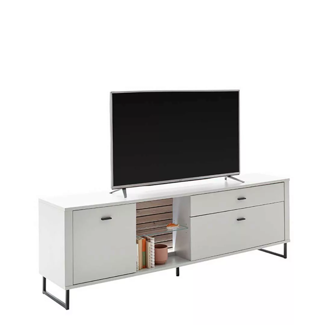 TV Phonoschrank weiss in modernem Design 210 cm breit - 69 cm hoch günstig online kaufen