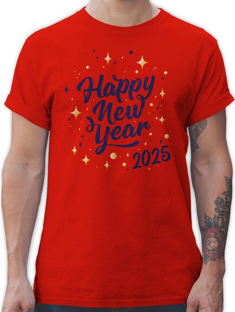 Shirtracer T-Shirt Happy new year 2025 Silvester Erwachsene günstig online kaufen