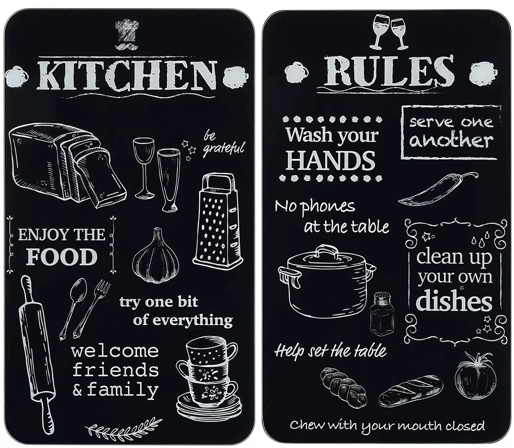 Maximex Herd-Abdeckplatte »Universal Modell KITCHEN RULES«, (Set, 2 tlg.), günstig online kaufen