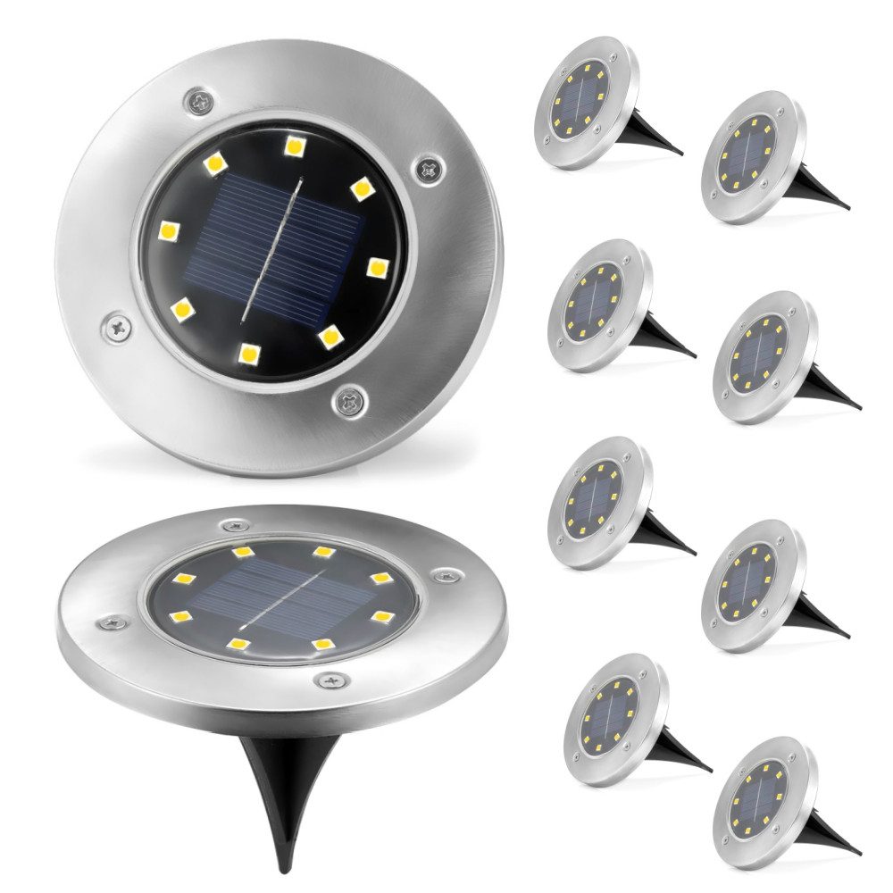 LETGOSPT LED Gartenstrahler 8 Stück Solarleuchte günstig online kaufen