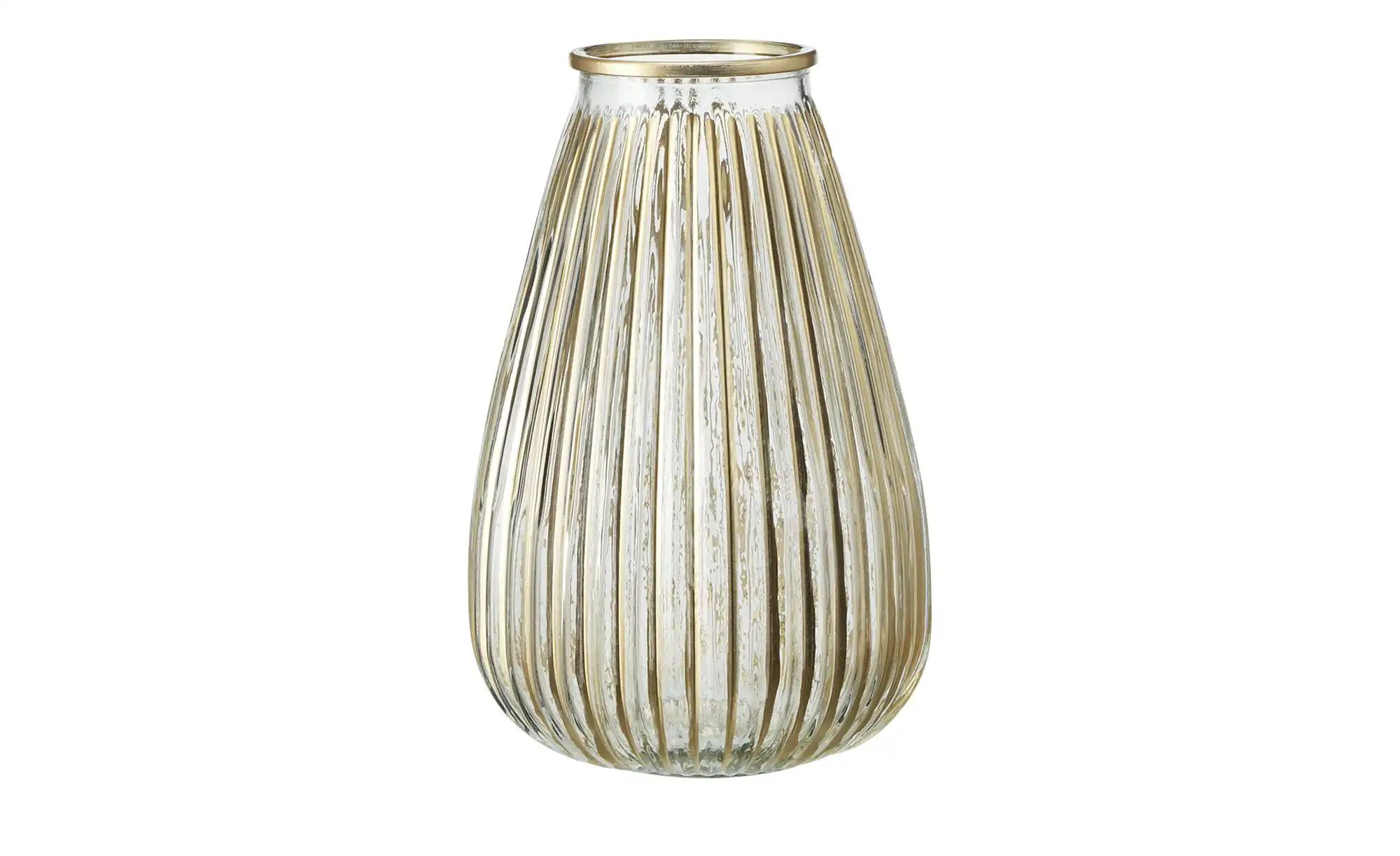 Vase ¦ gold ¦ Glas  ¦ Maße (cm): H: 27,5  Ø: 18 Weihnachten - Höffner günstig online kaufen