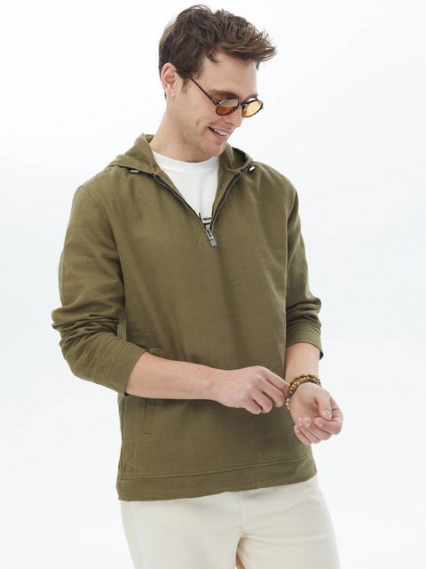 KİP Langarmhemd Haki Regular Fit Gewebte Overshirt günstig online kaufen