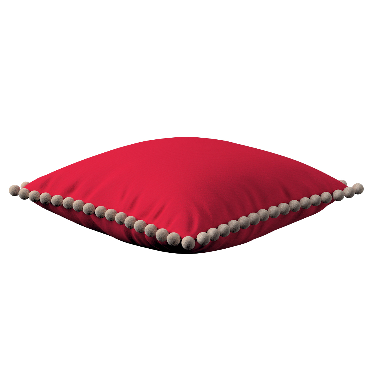Kissenhülle Wera mit Bommeln, rot, 45 x 45 cm, Quadro (136-19) günstig online kaufen