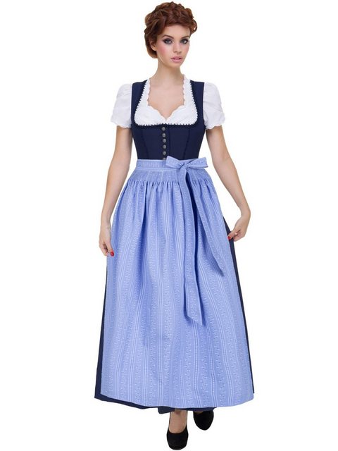 Almbock Dirndl Langes Dirndl Hannah (2-tlg) dunkelblau günstig online kaufen