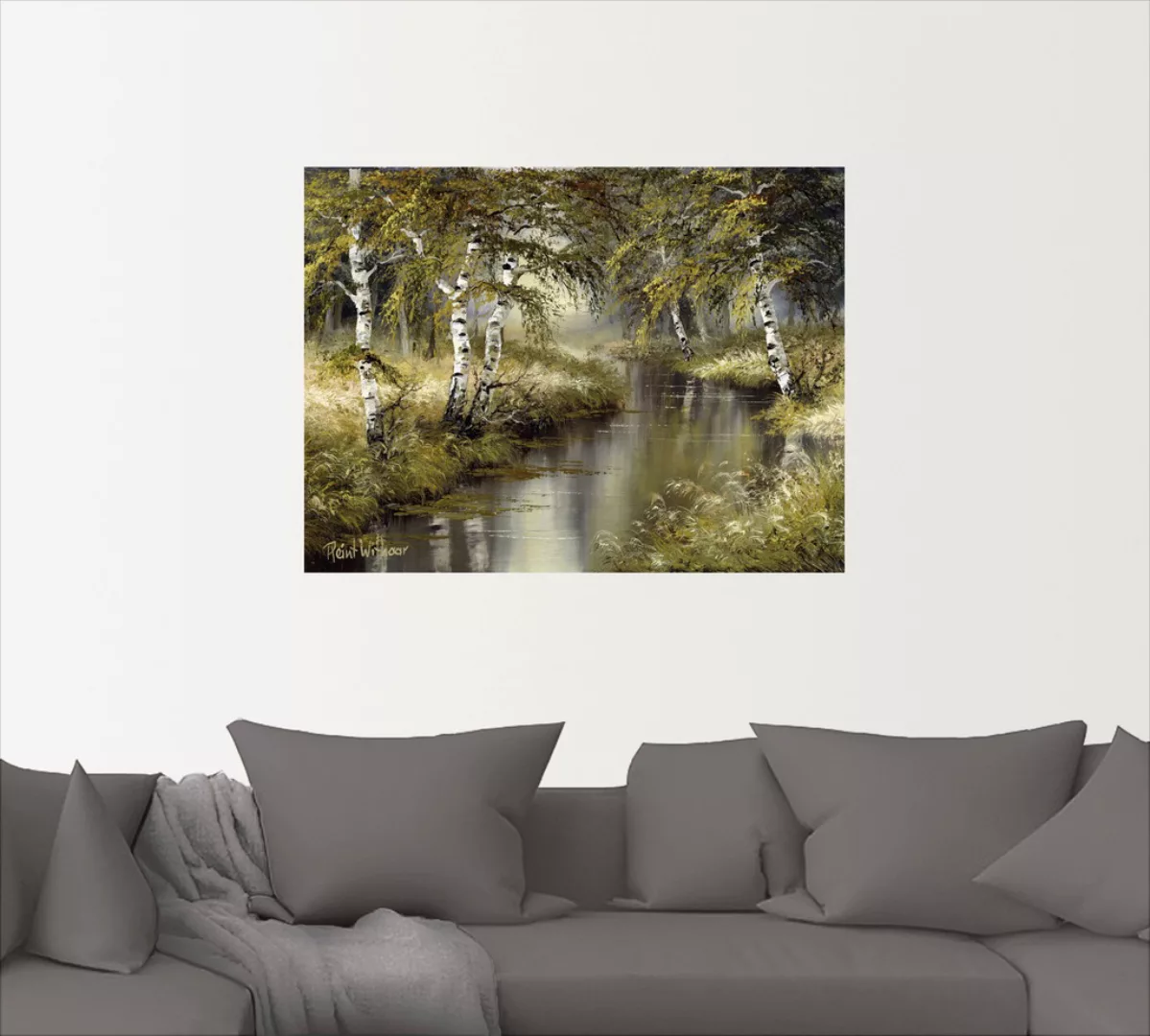 Artland Wandbild »Kanal tief im Wald«, Wald, (1 St.), als Leinwandbild, Pos günstig online kaufen