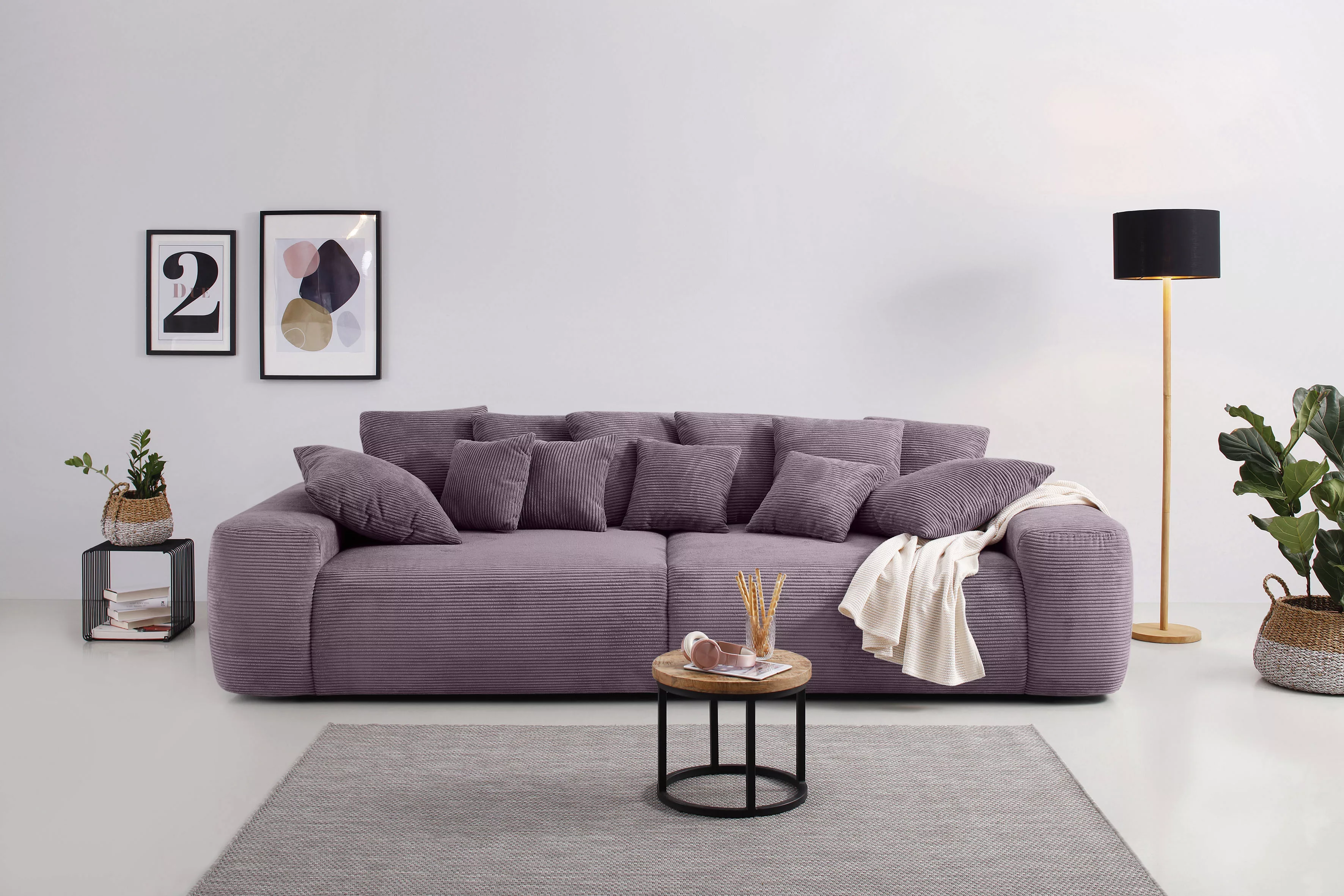 Home affaire Big-Sofa "Glamour", Boxspringfederung, Breite 302 cm, Lounge S günstig online kaufen