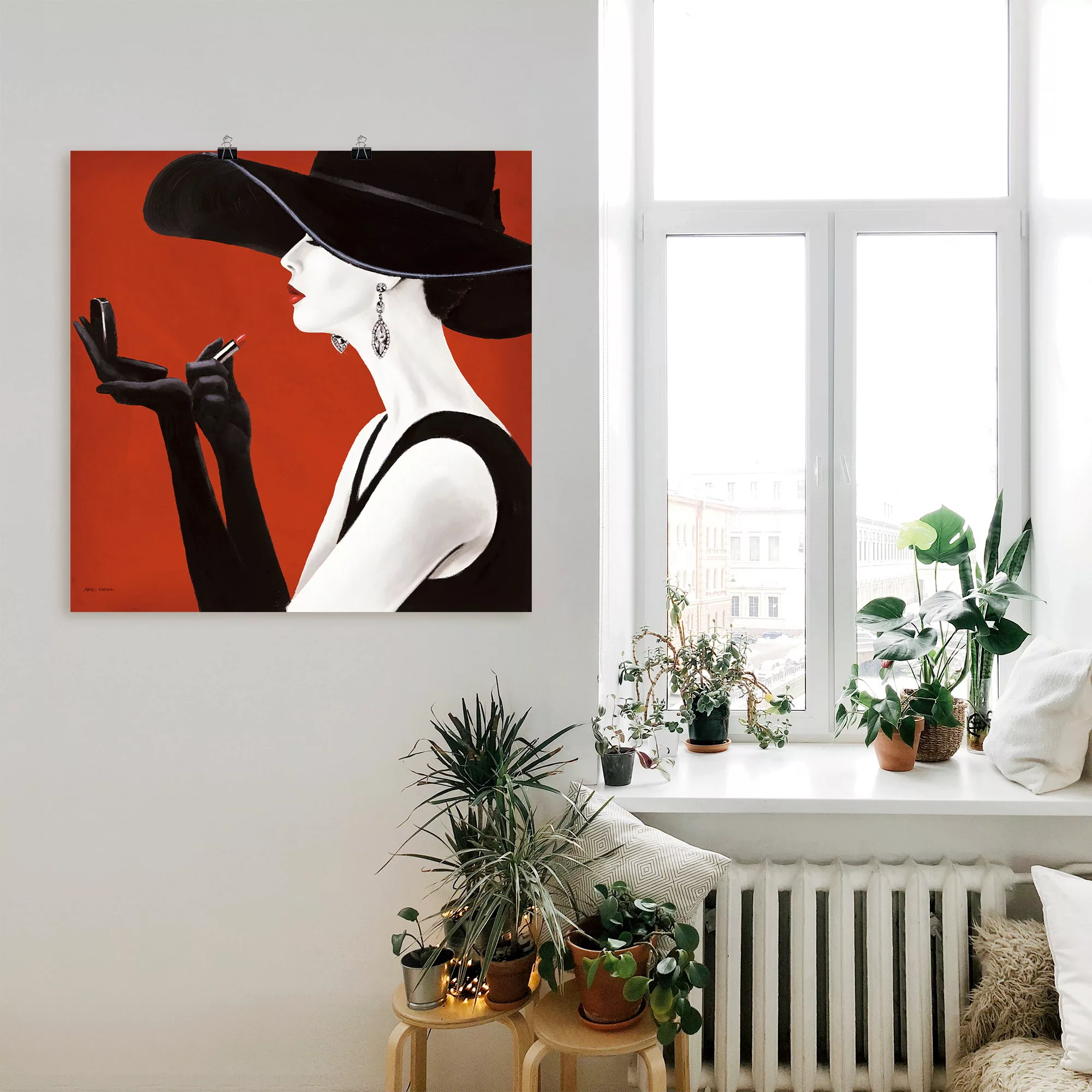 Artland Wandbild »Hut ab II«, Frau, (1 St.), als Leinwandbild, Poster, Wand günstig online kaufen