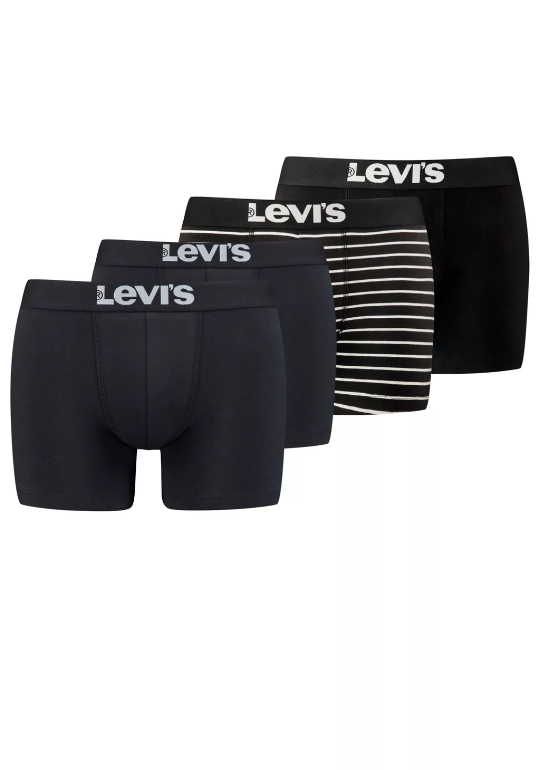 Levi's 4-er Set Boxer Schwarz & Weiß gestreift günstig online kaufen