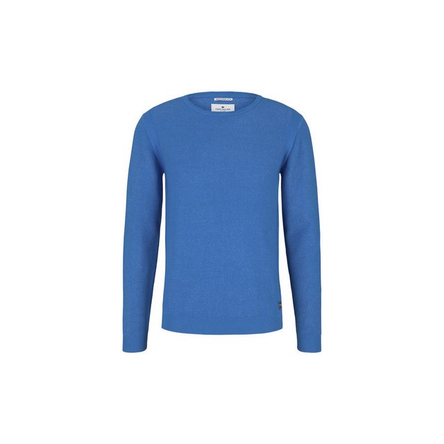 TOM TAILOR Rundhalspullover blau regular (1-tlg) günstig online kaufen