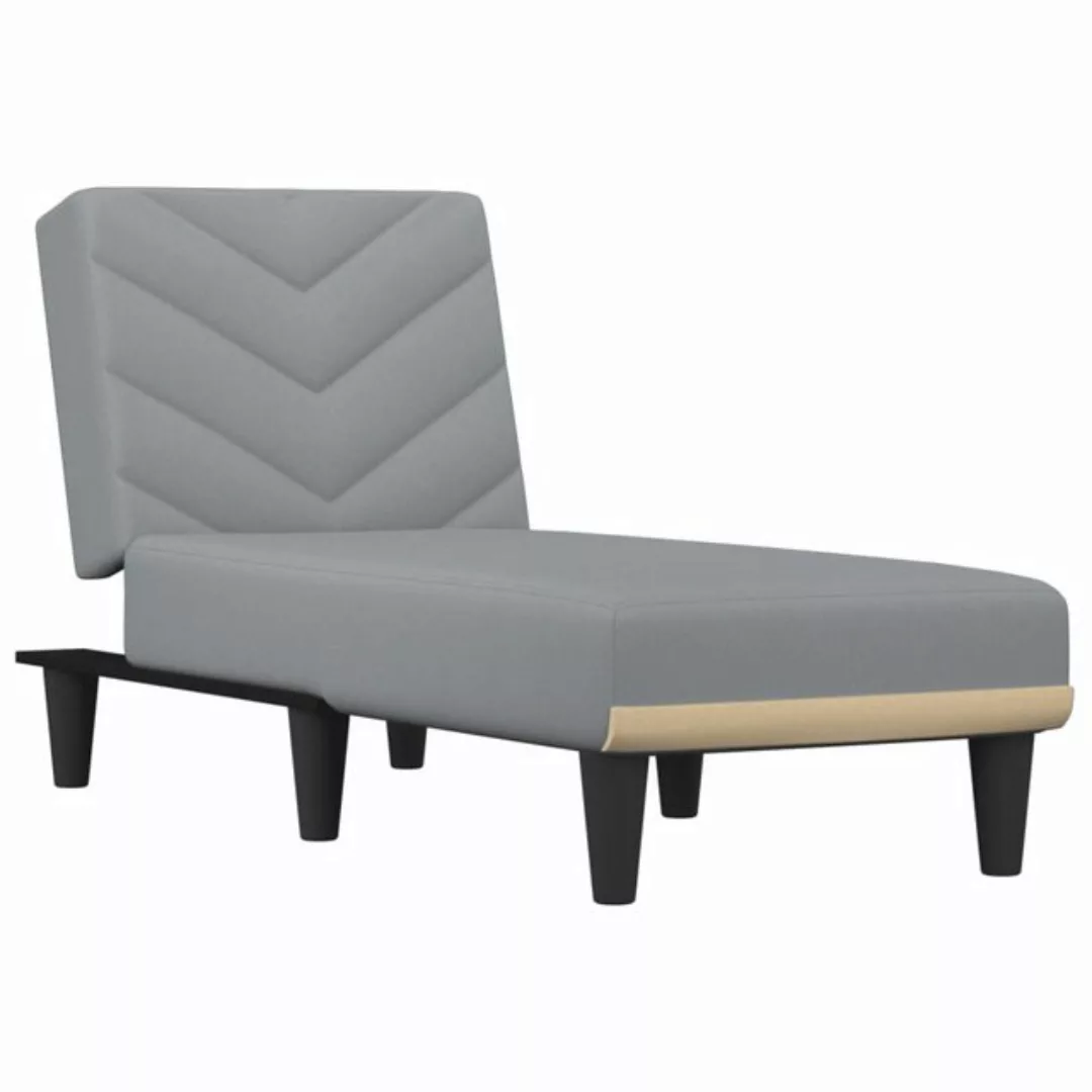 vidaXL Chaiselongue, Liegesofa Hellgrau Stoff günstig online kaufen