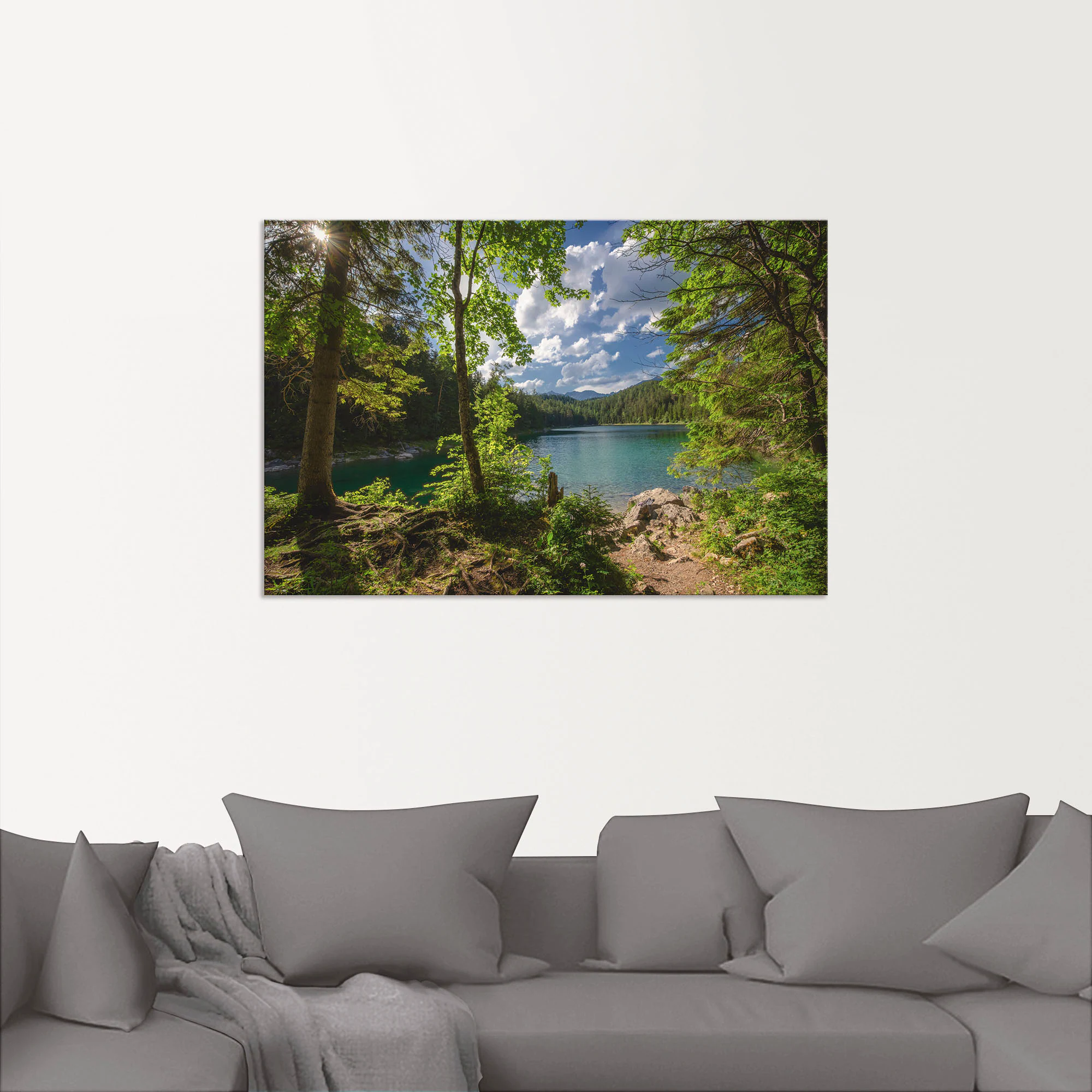 Artland Wandbild "Eibsee", Gewässer, (1 St.), als Alubild, Outdoorbild, Lei günstig online kaufen