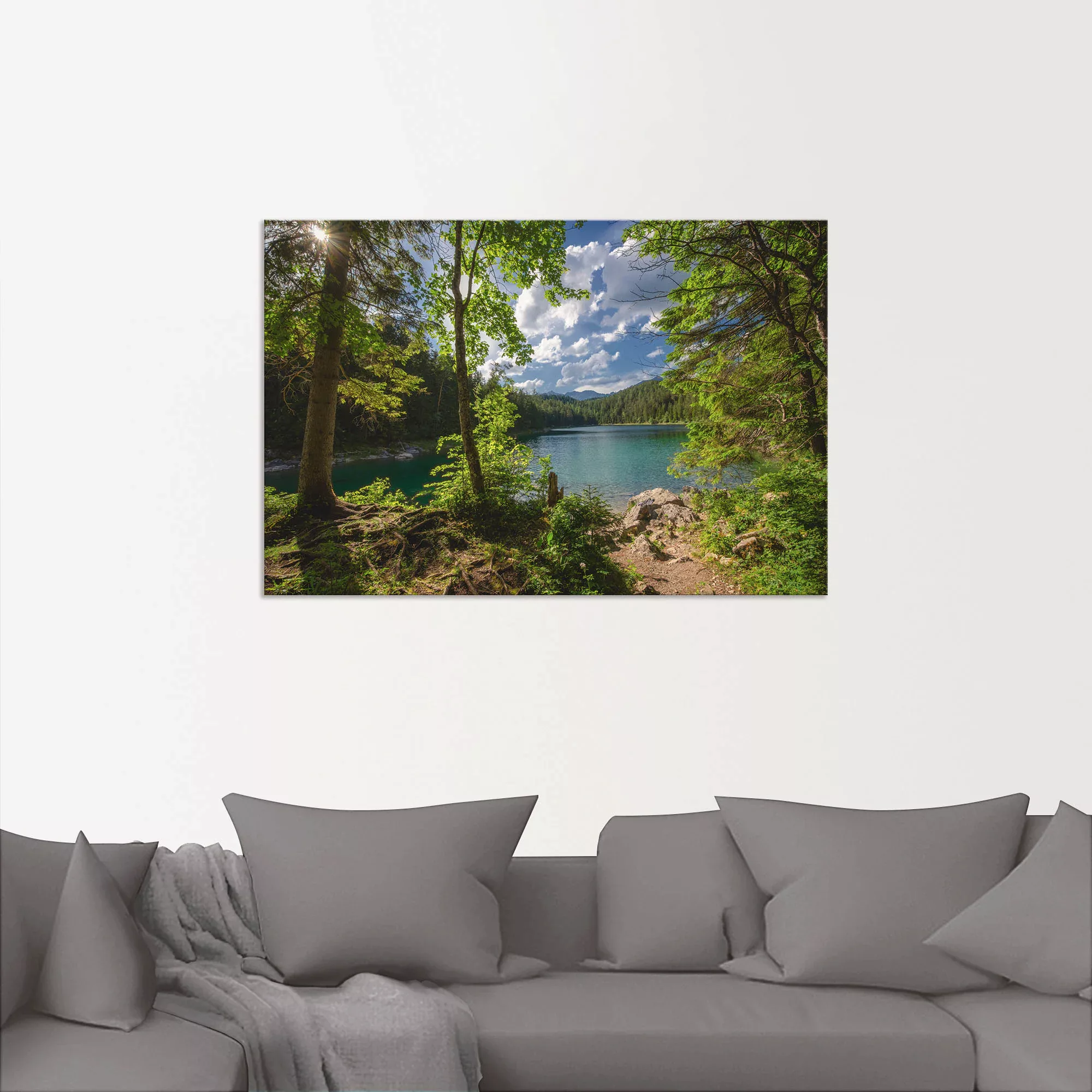 Artland Wandbild "Eibsee", Gewässer, (1 St.), als Alubild, Outdoorbild, Lei günstig online kaufen