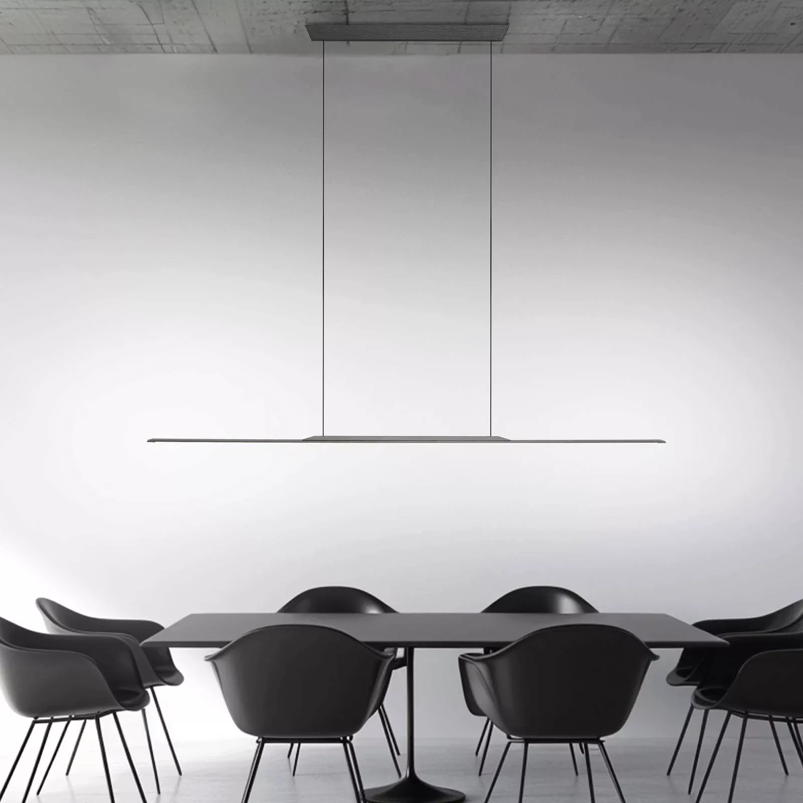 PURE LED-Hängelampe Surface, grau, 125 cm, Aluminium 3.000 K günstig online kaufen