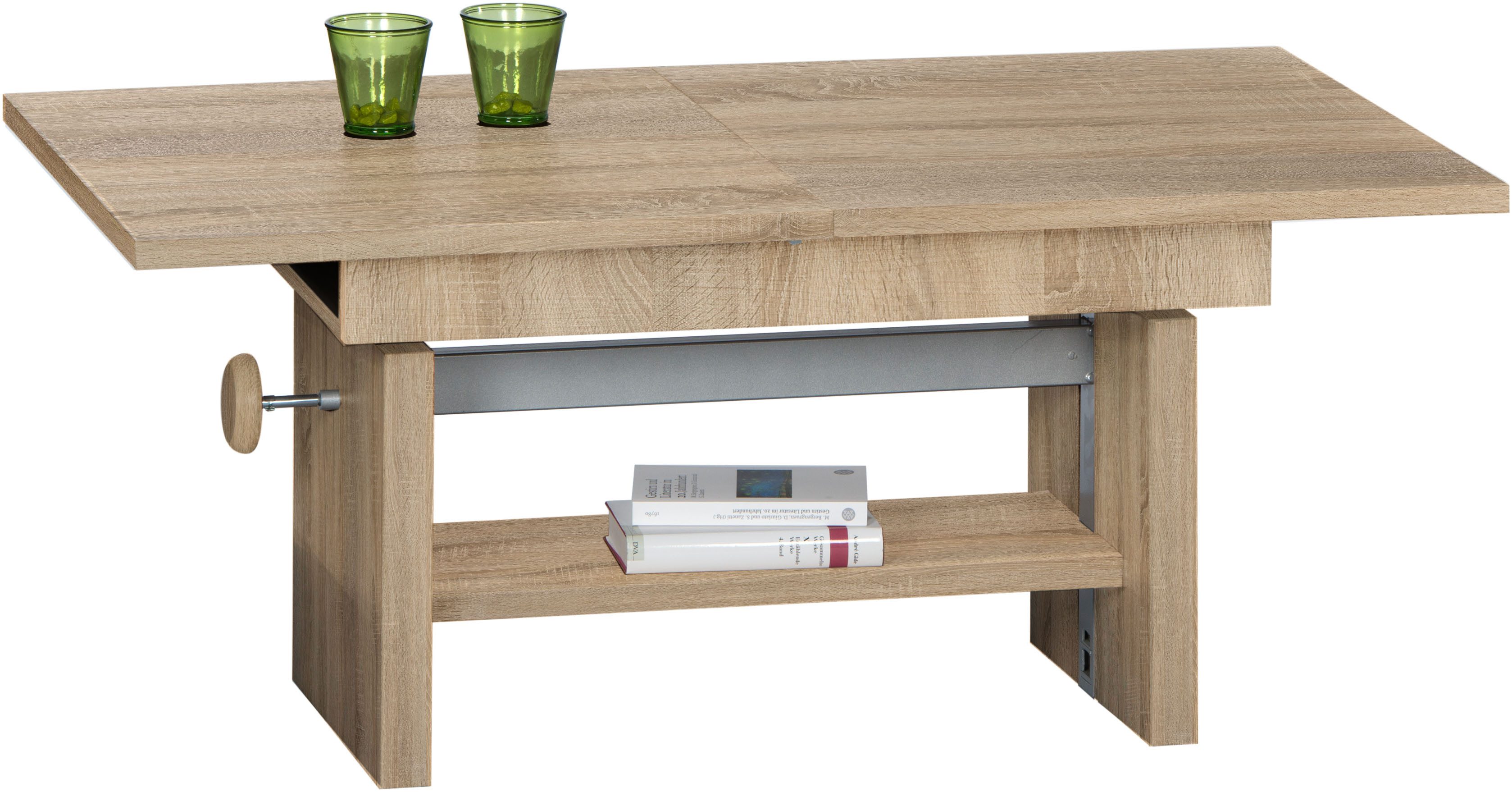 Stolkom Couchtisch "Event höhenverstellbar, ausziehbar, BxHxT 110-150x48-63 günstig online kaufen